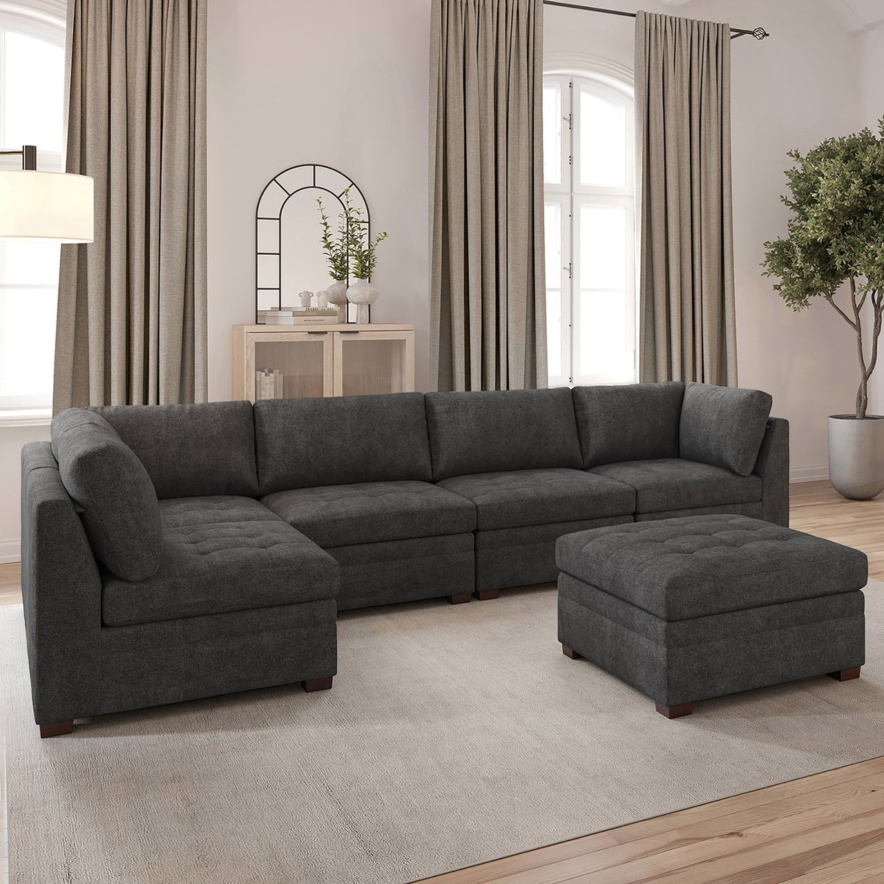 Thomasville Tisdale 6-Piece Modular Fabric Sectional - Image 1