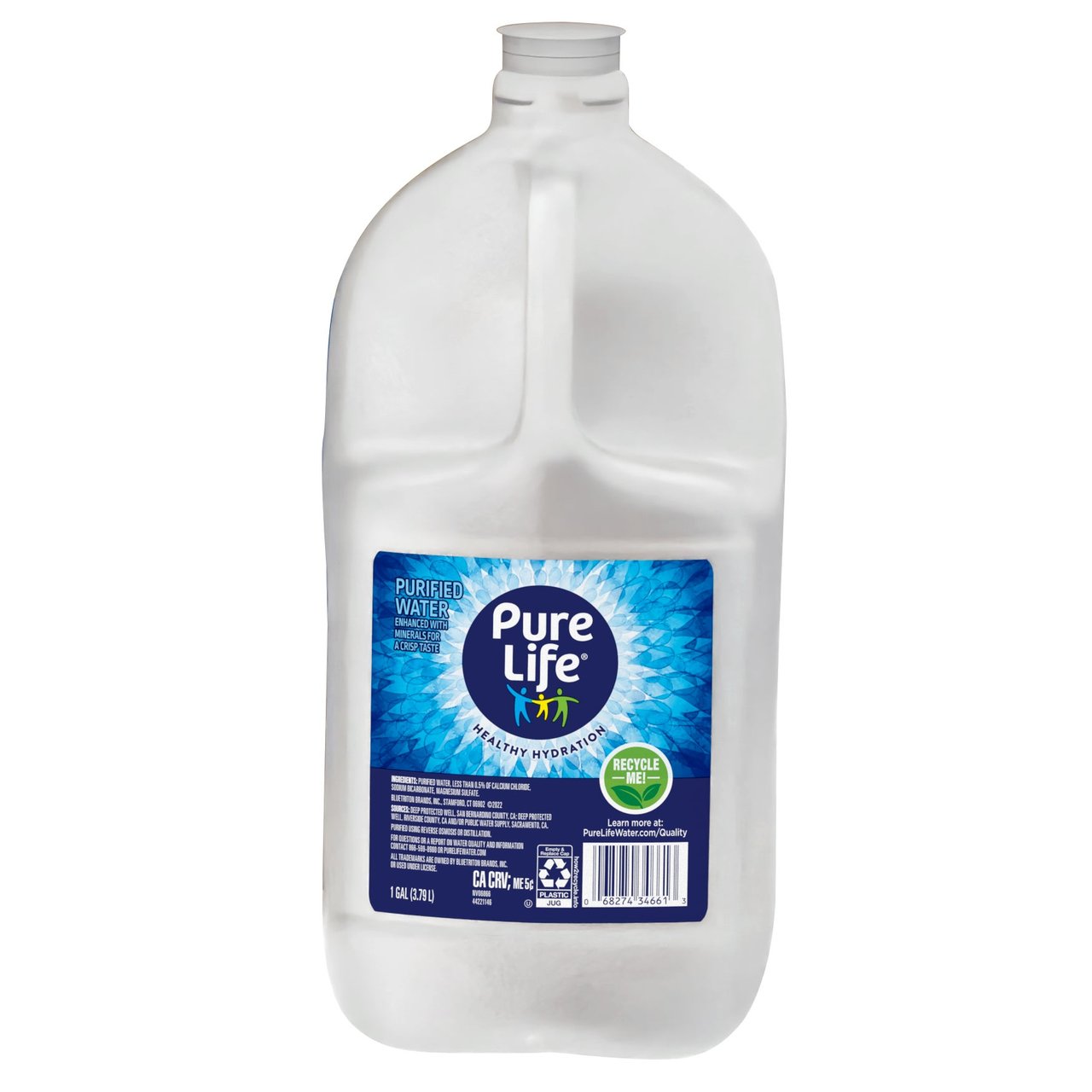 Pure Life Distilled Water, 1 Gallon, 6 Count - Image 1