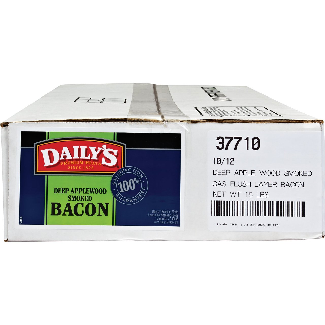 Daily's Applewood Smoked 10/12 CT Layer Bacon 15 lbs - Image 1