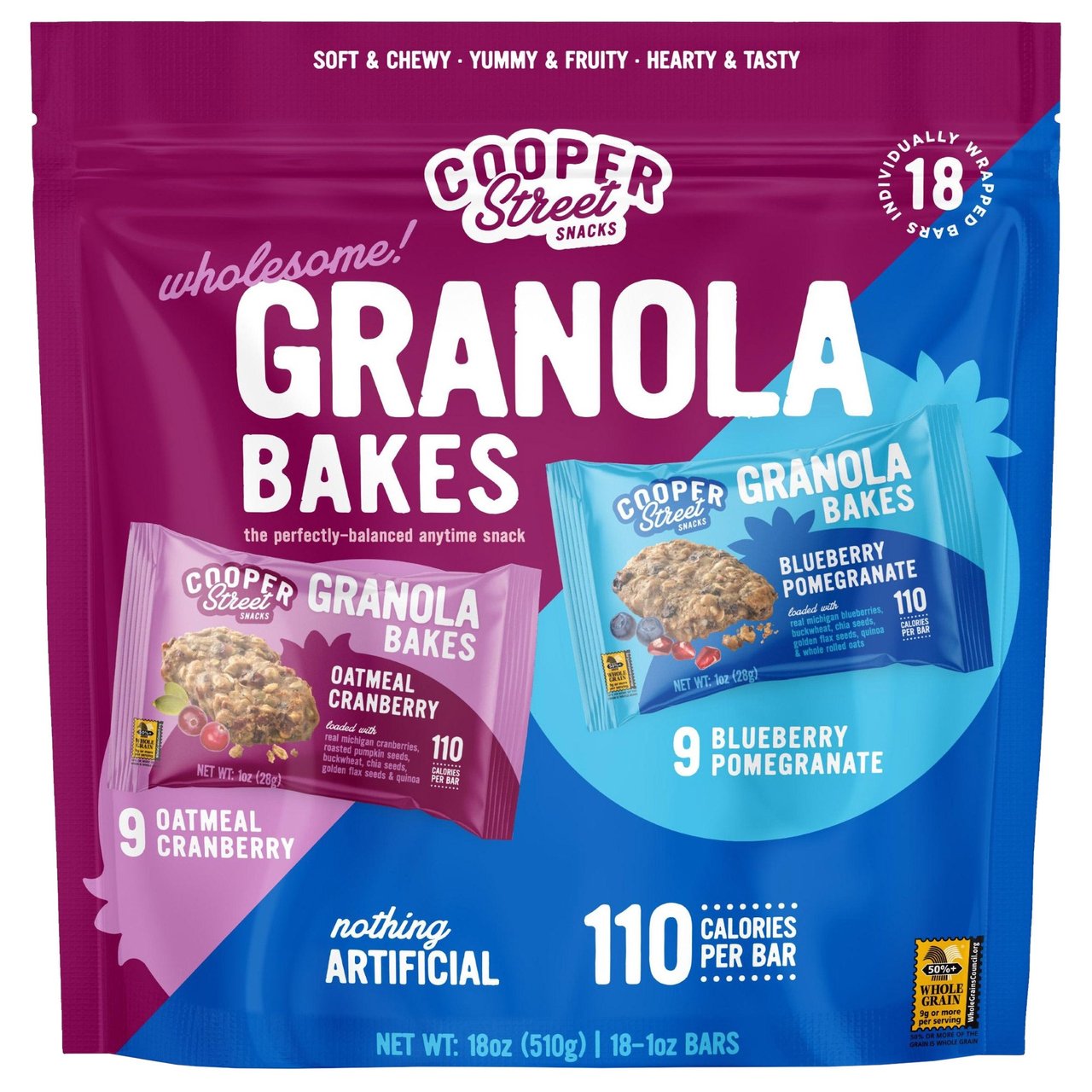 Cooper Street Granola Bakes Variety 18-Count, 18 oz (1.125 lbs) - Image 1