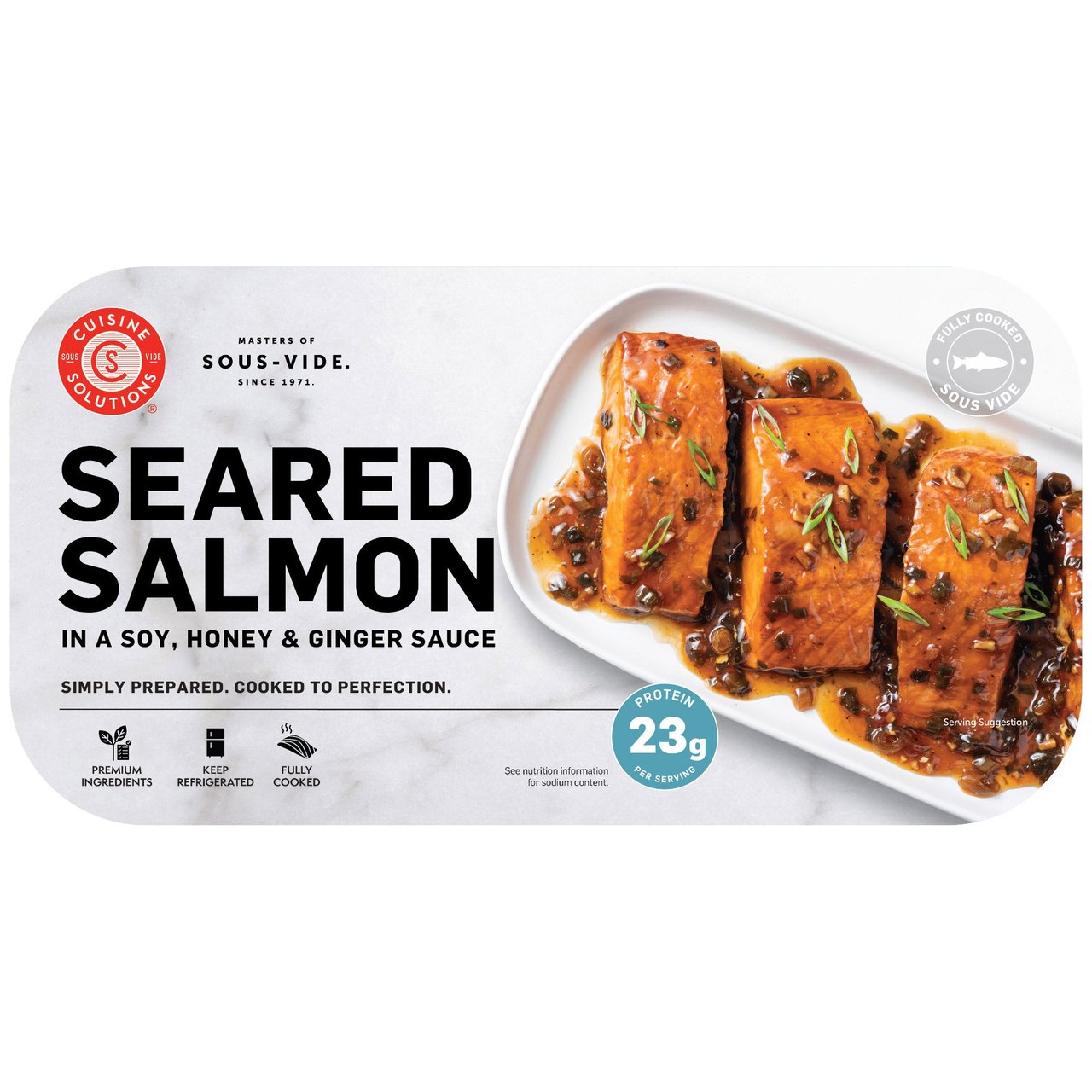 Cuisine Solutions Honey Ginger Salmon (Price Per Pound) - Image 1