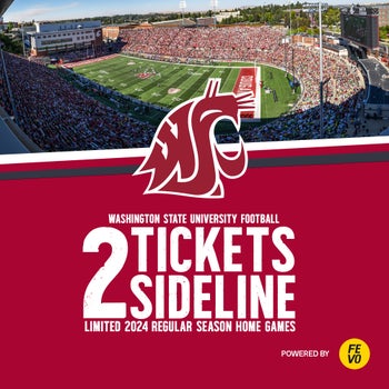 NCAA WSU Football 2 Lower Level Tickets (Non-Refundable)