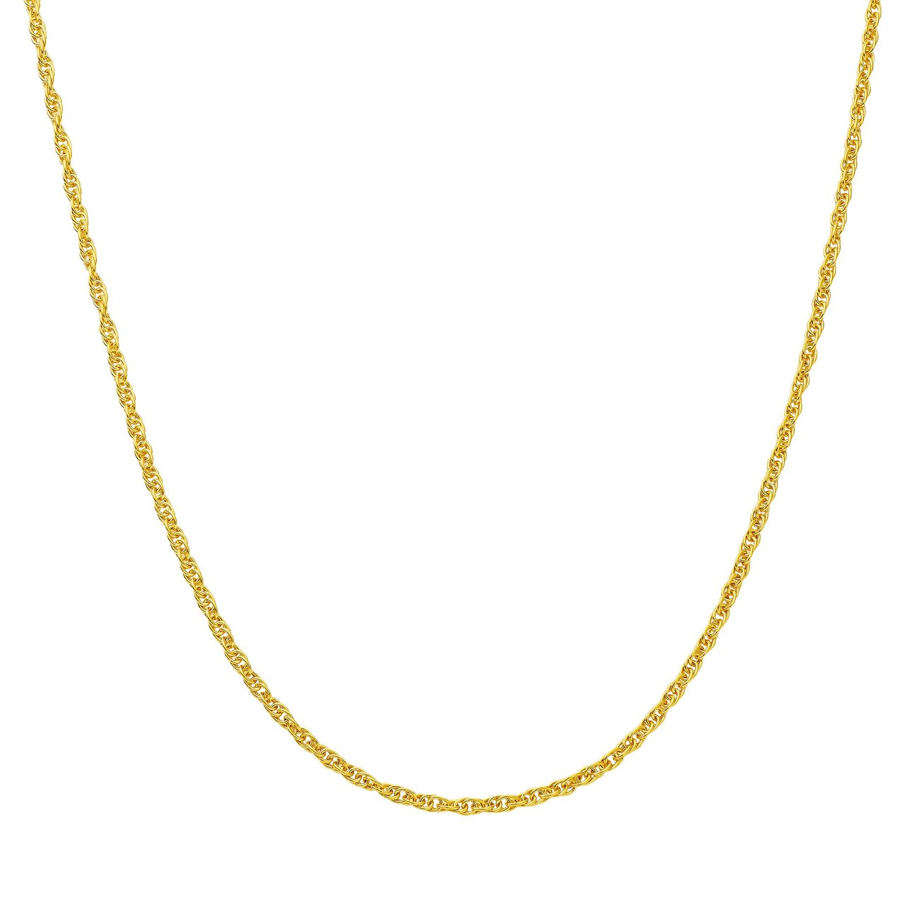 24KT YELLOW GOLD ROPE CHAIN NECKLACE - Image 1