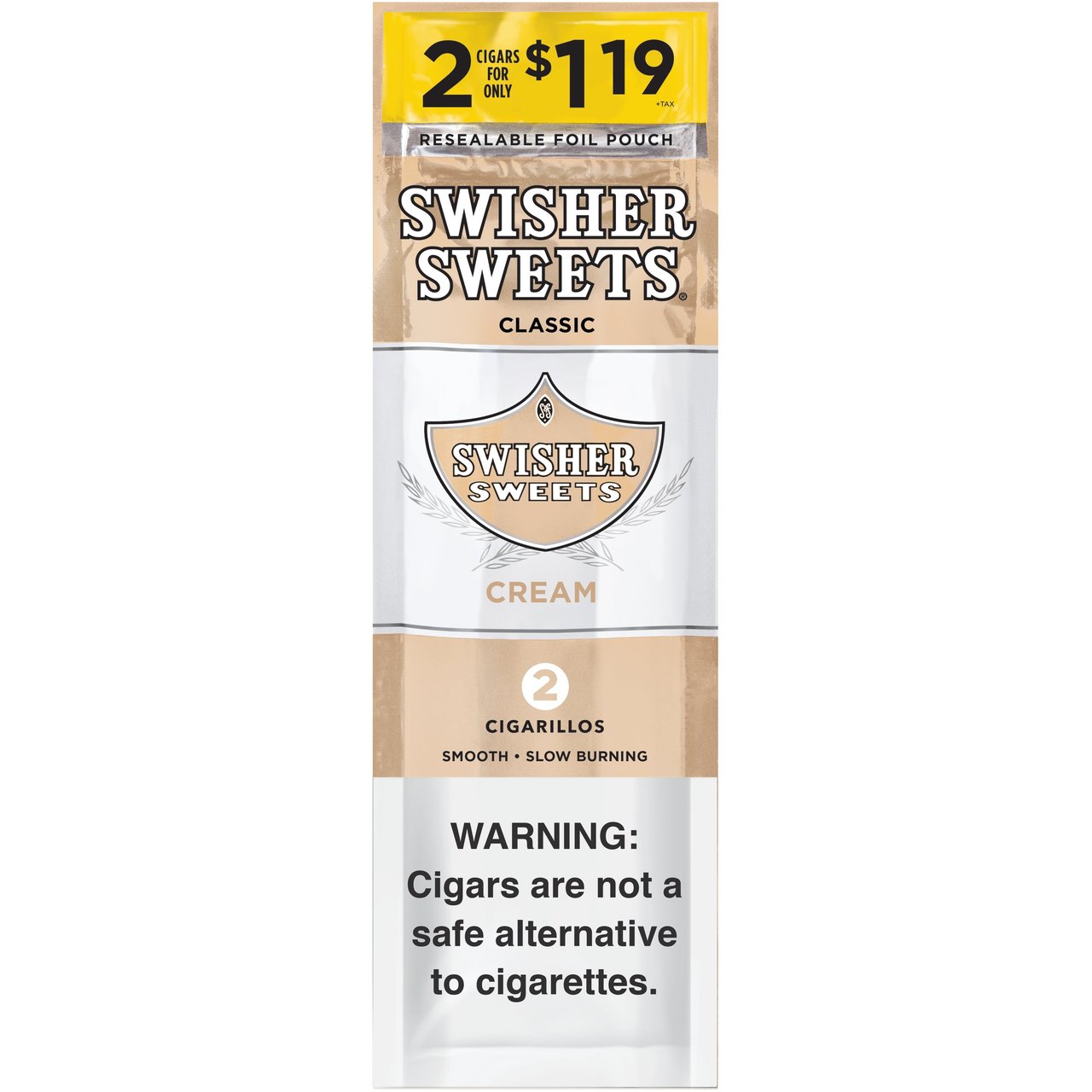Swisher Sweets Cream Cigarillos 30-Pack of 2 ($1.19 Per Pack)