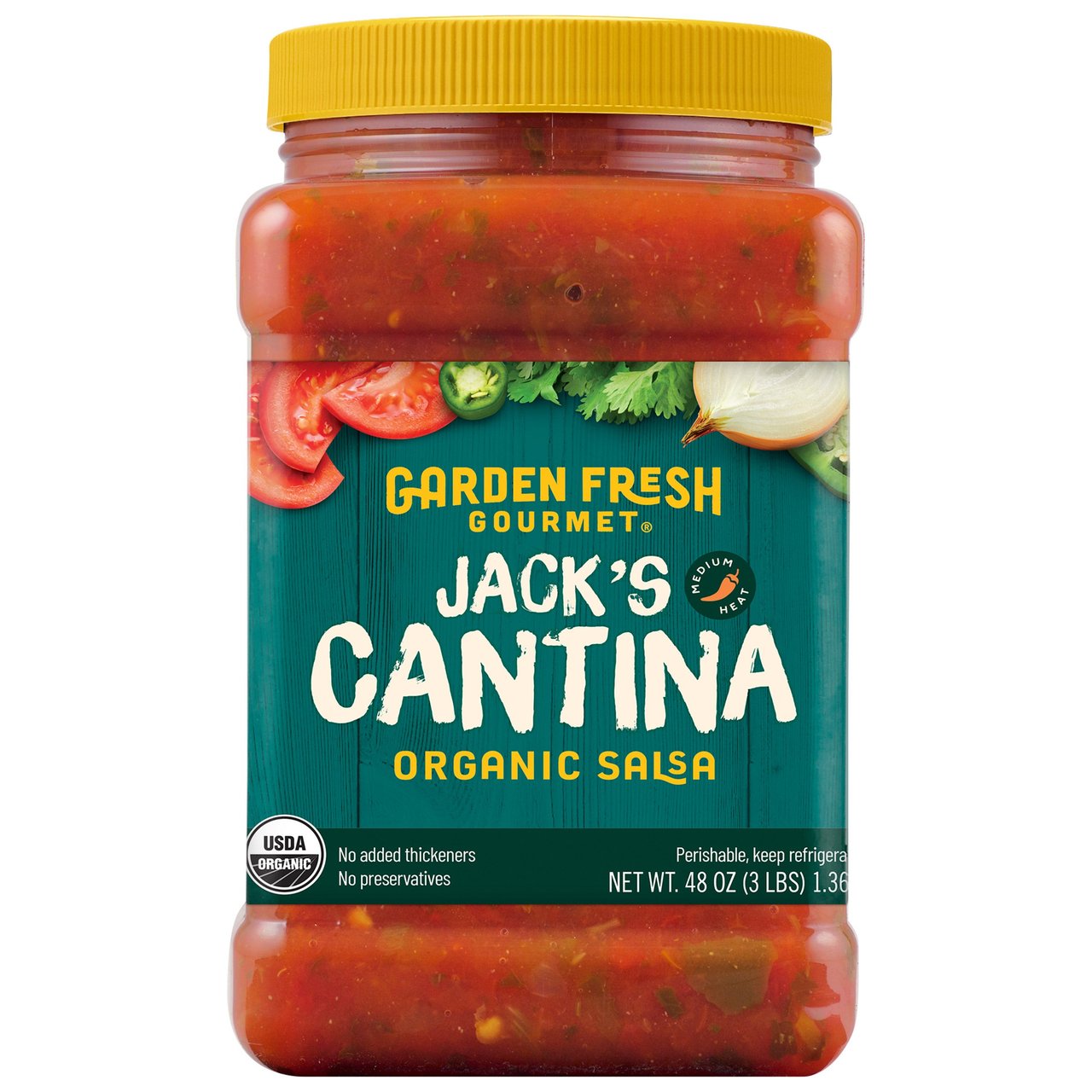 Organic Jack's Cantina Style Salsa 48 oz (3 lbs) - Image 1