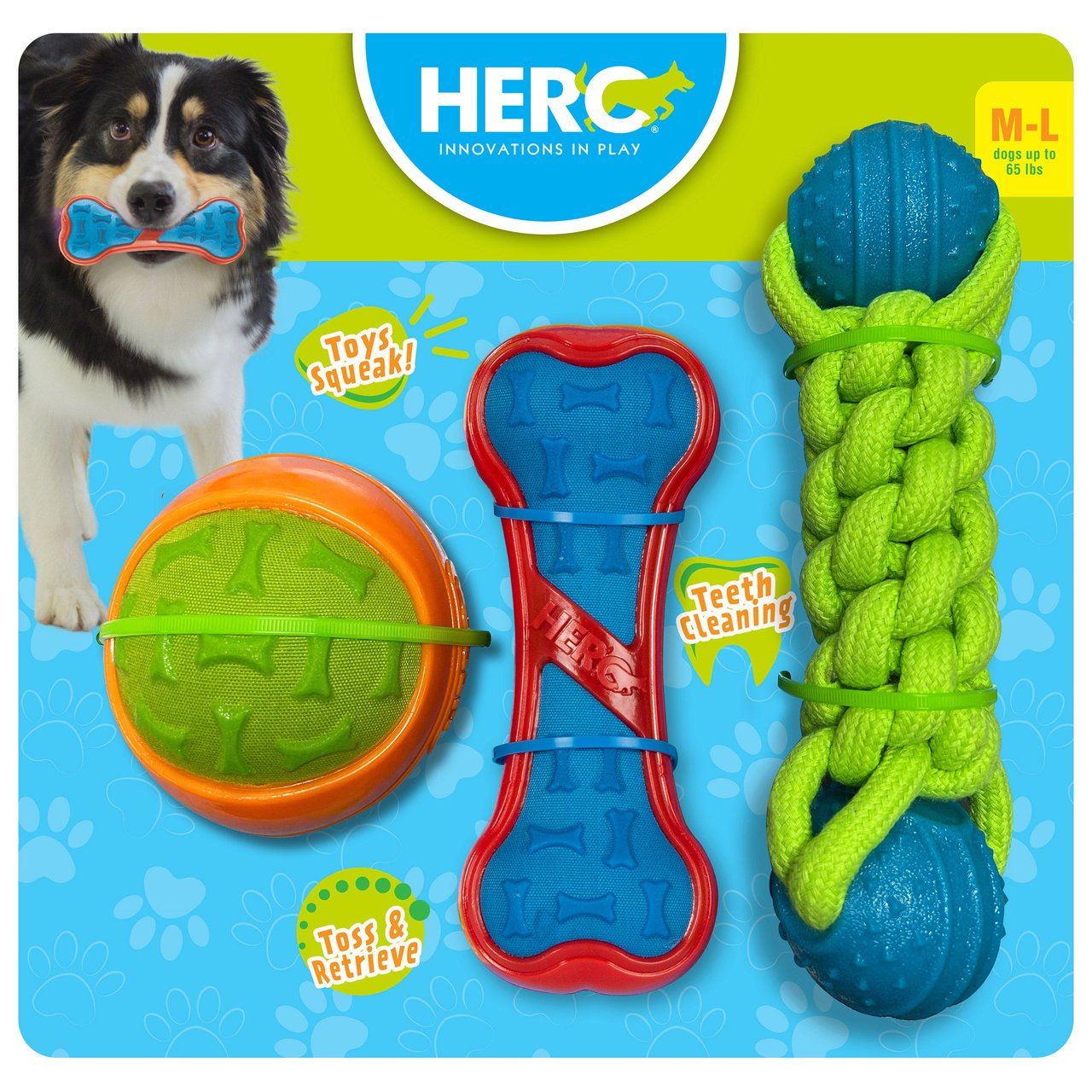 Hero Dog Outer Armor Durable Dog Toys, 3-Pack - Image 1
