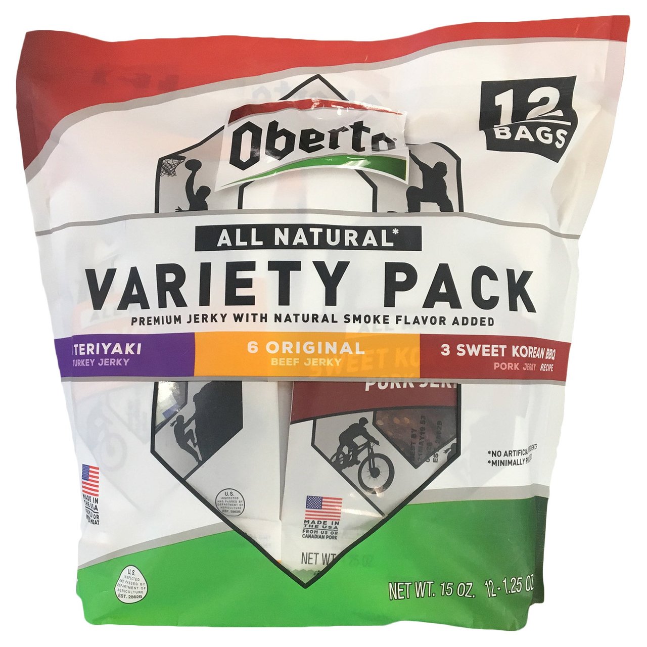 Oberto Jerky Variety Pack, 12 CT - Image 1