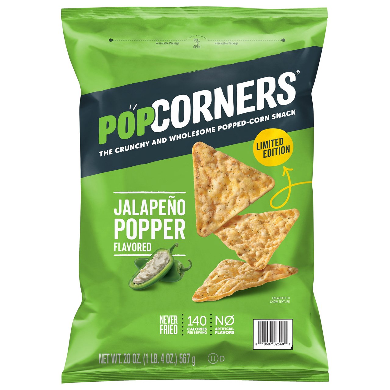 PopCorners Jalapeno Popper Popped Corn Snacks, 20 oz - Image 1