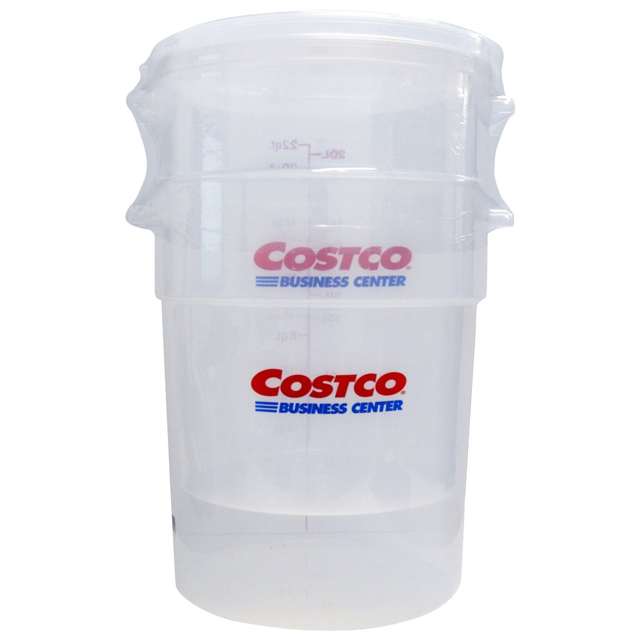 Cambro 22 Quart Round Food Storage Bucket with Lid, 2-Pack - Image 1