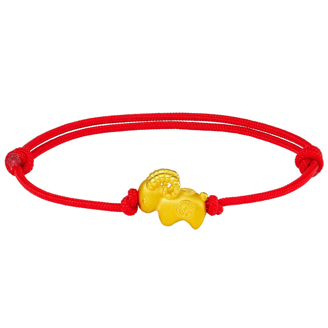 24KT YELLOW GOLD GOAT BRACELET 7.5" APPROX. 3.71 GRAMS - Image 1