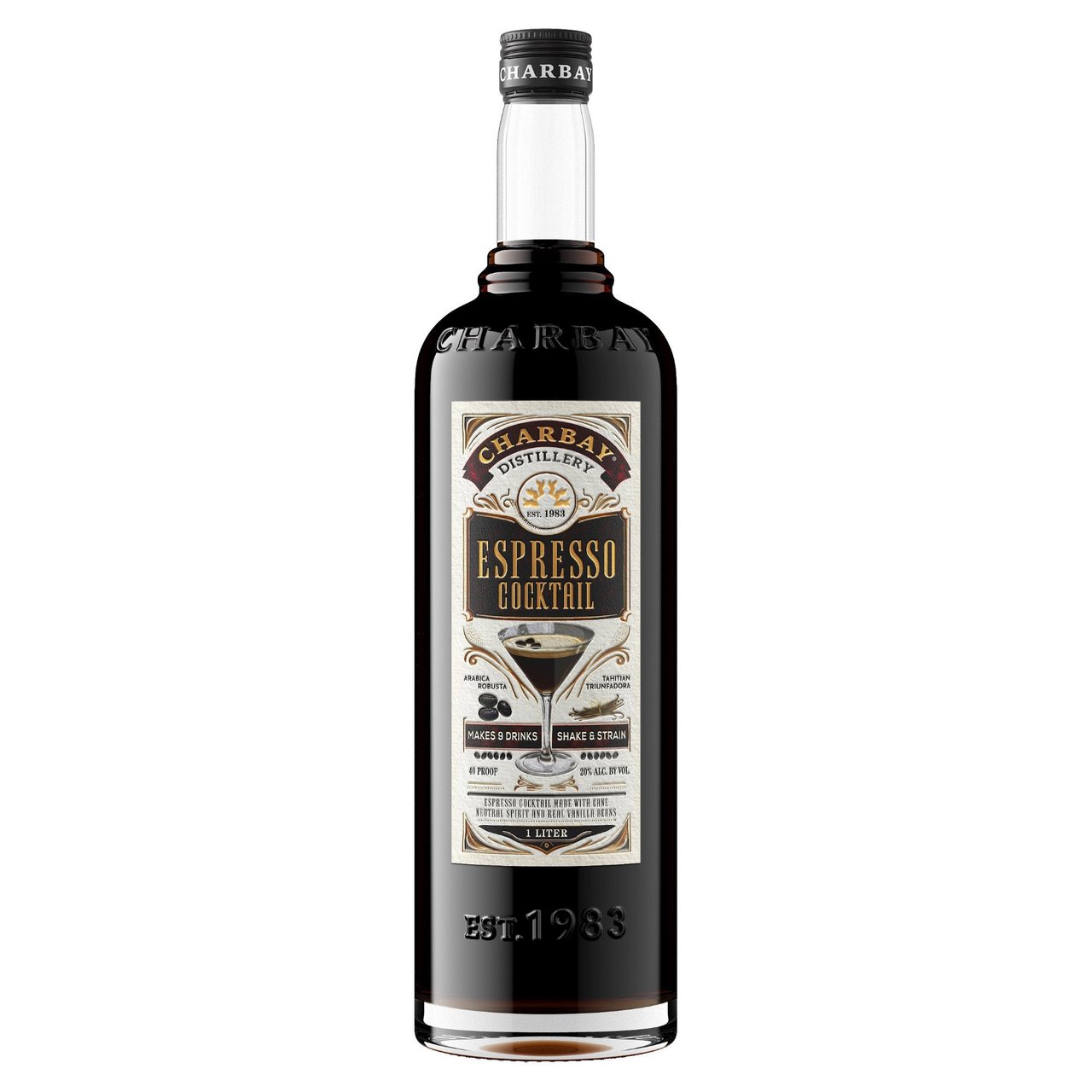 Charbay Distillery Espresso Martini RTD Cocktail, Mendocino, CA, 1 Liter