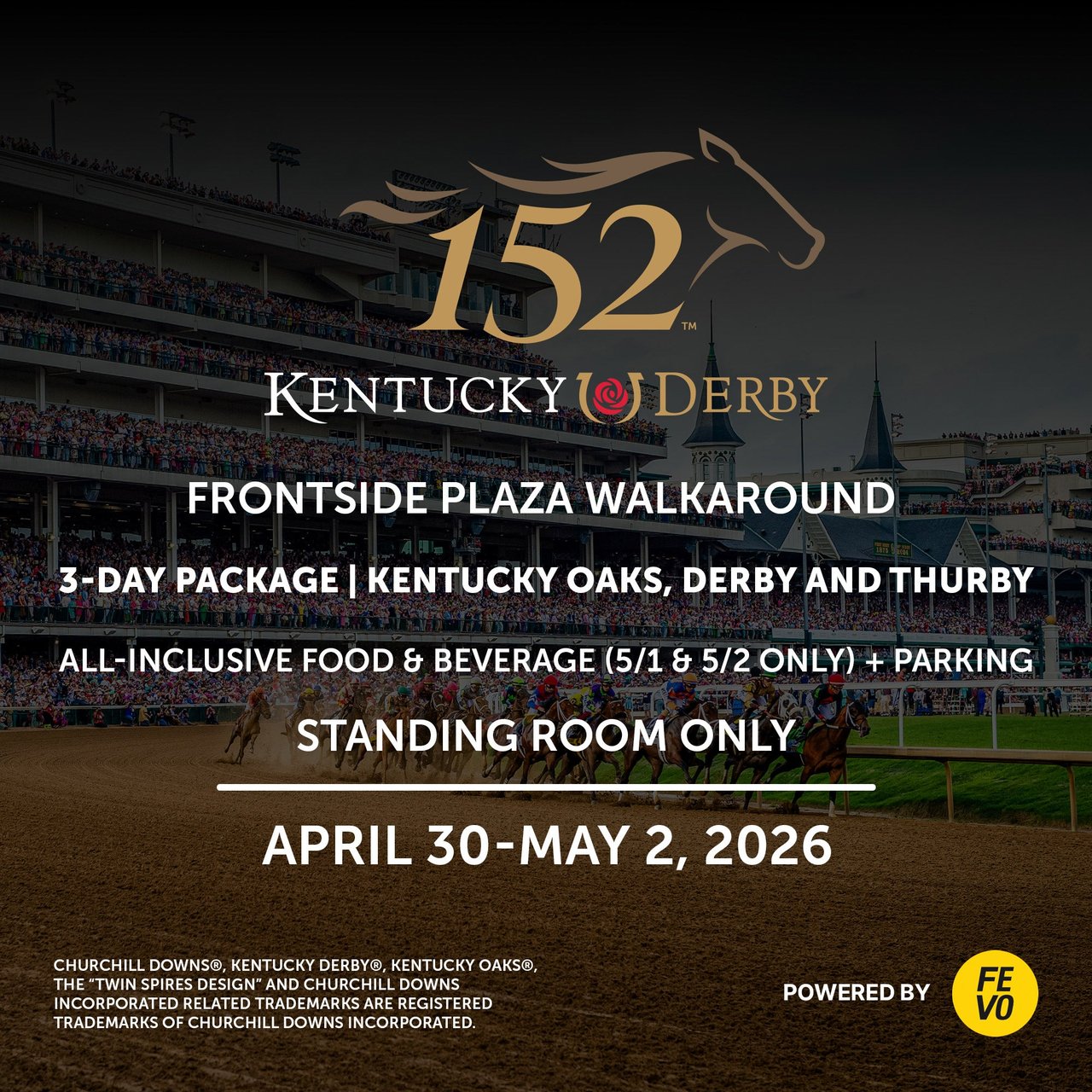 Kentucky Derby Plaza Walkaround 3-Day Package, eVoucher