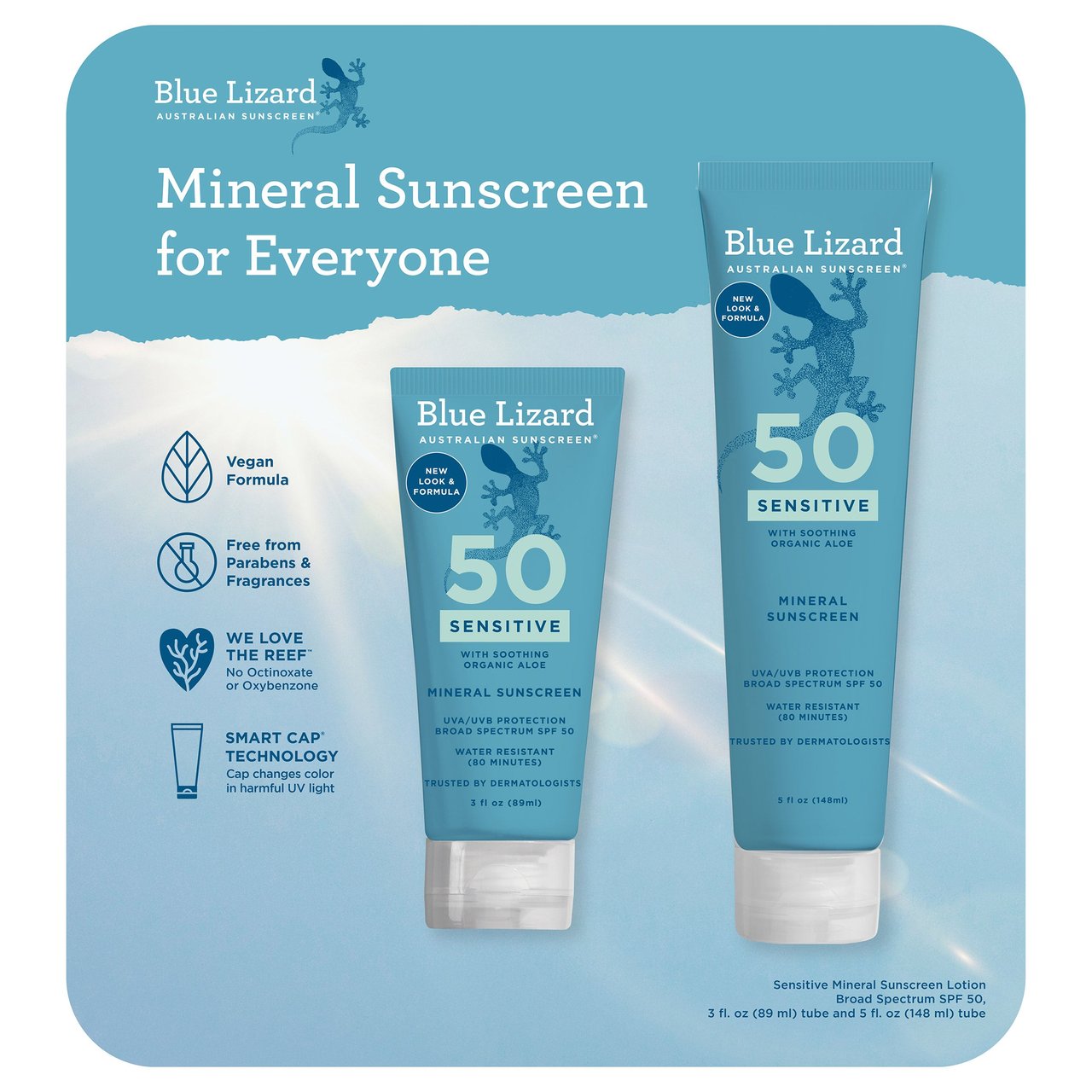 Blue Lizard Australian Mineral Sunscreen SPF 50 / 5 oz + 3 oz