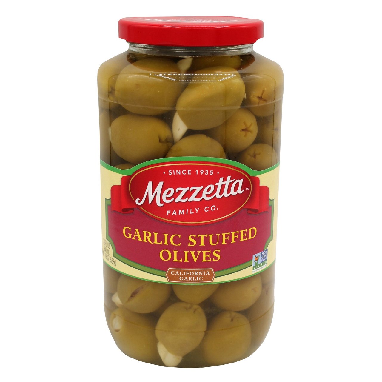 Mezzetta Garlic Stuffed Olives 32 Ounces - Image 1