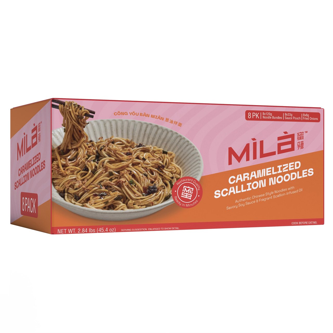MìLà Caramelized Scallion Noodles, 45.4 oz, 8-Count - Image 1