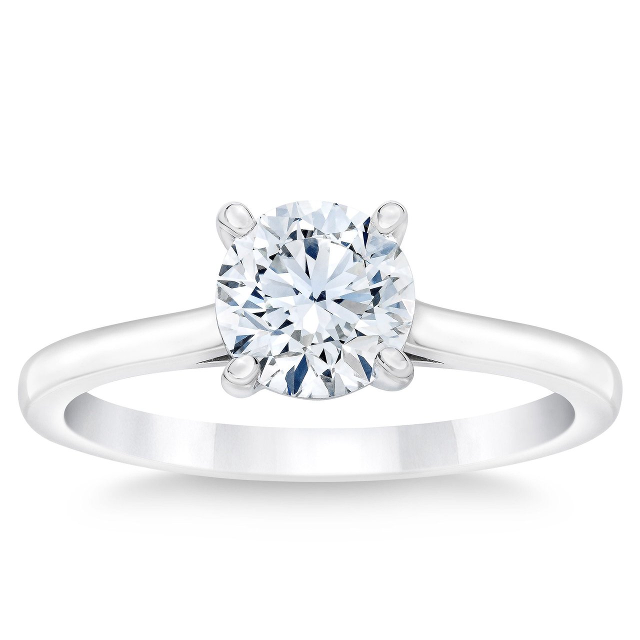 1.02CT ROUND BRILLIANT 14KT W/GOLD SOLITAIRE RING VS1 "D" COLOR - Image 1