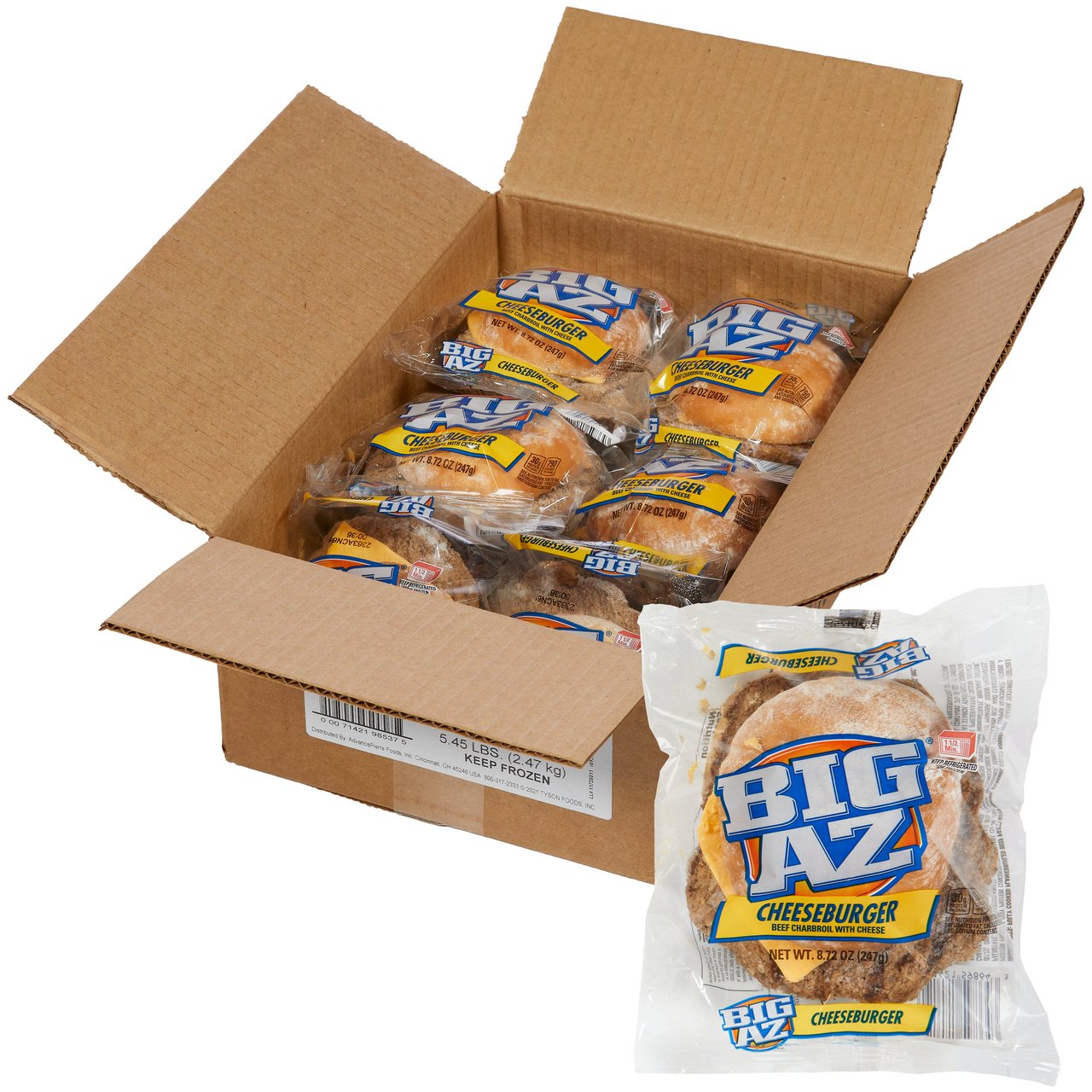 Big AZ Cheeseburger, 10-Pack (8.72 oz each) - Image 1