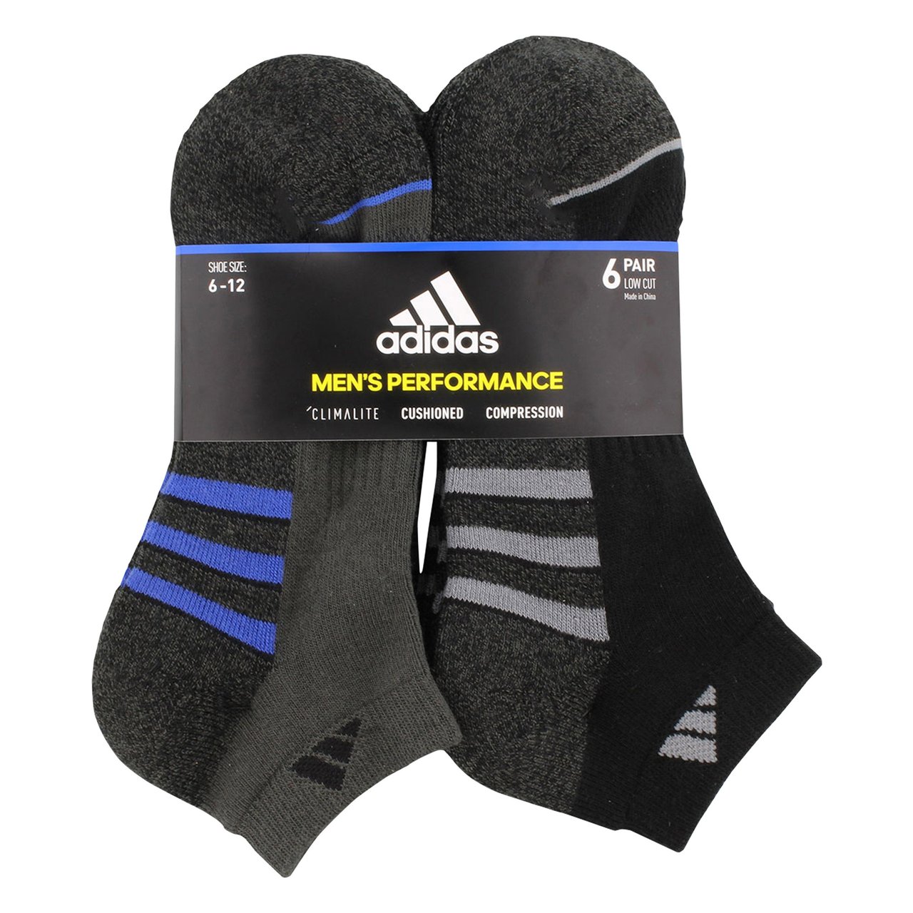 Adidas Men's Low Cut Sock 6-Pair (#949985) - $4.97 (down from $13.49)