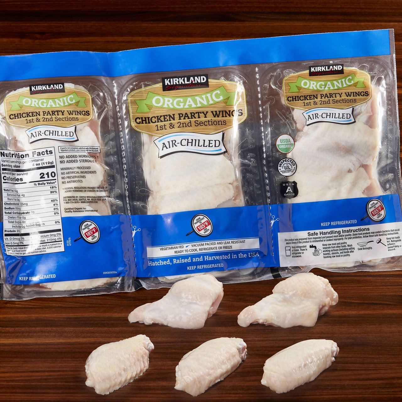 Fresh Organic Chicken Party Wings per lb - Image 1