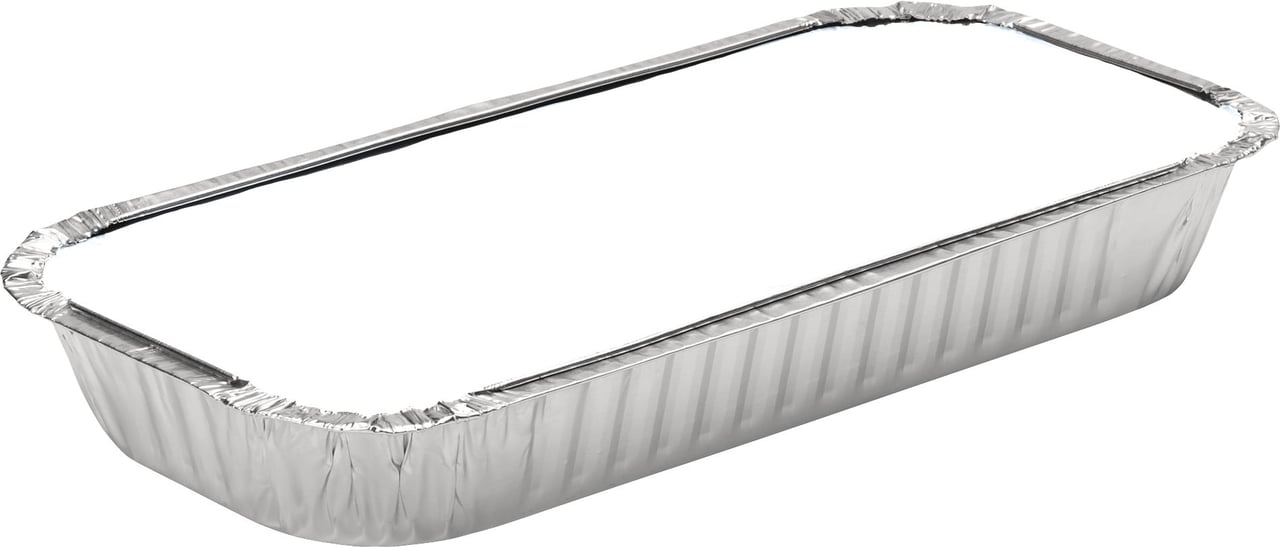 Durable Packaging 3 lb. Foil Oblong Pan with Lid, 250 ct
