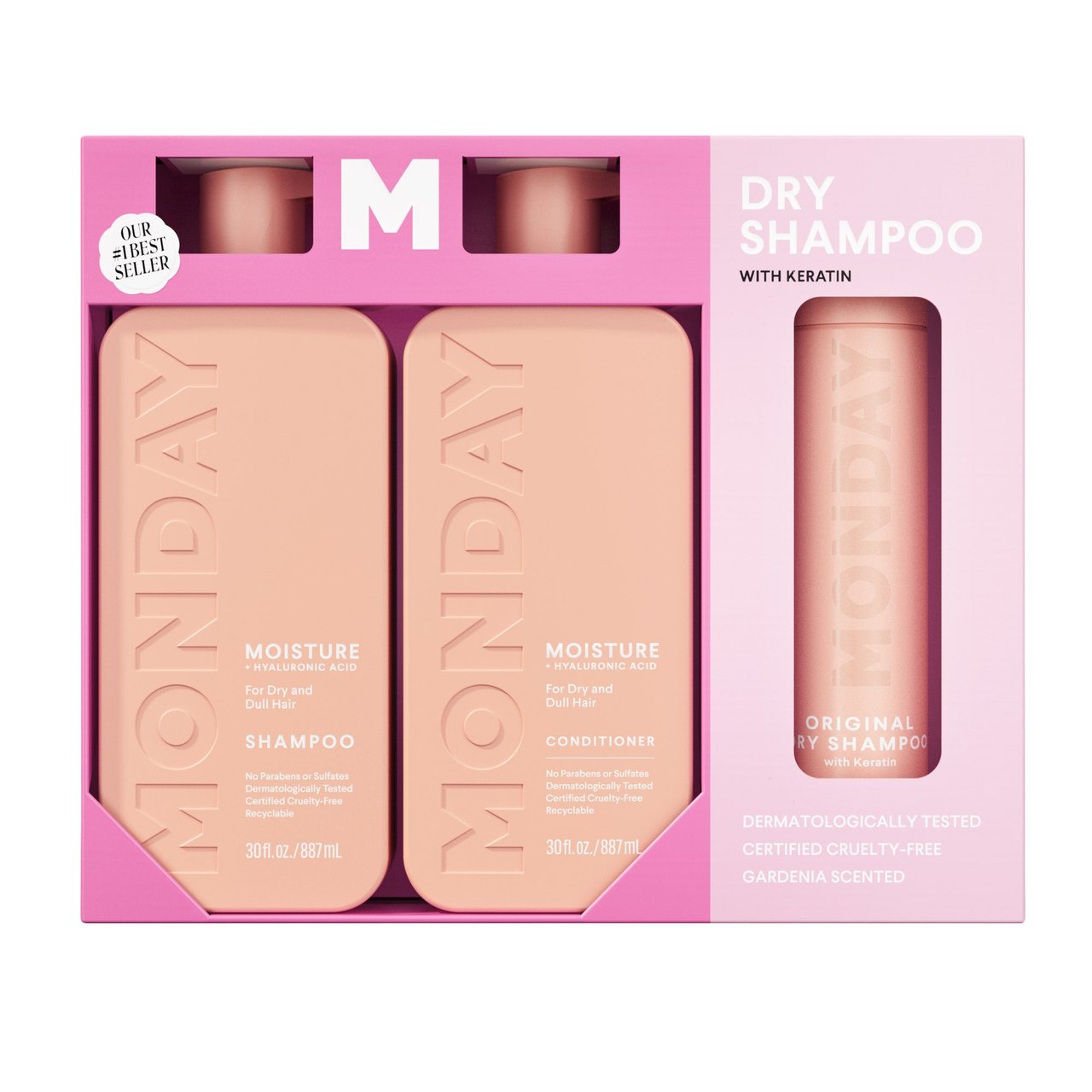 Monday Moisture Shampoo, Conditioner & Dry Shampoo Set - Image 1