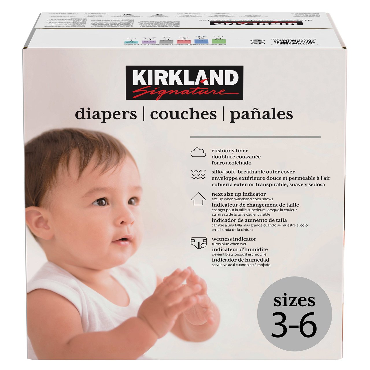 Kirkland Signature Diapers Size 3, 198 Count - Image 1