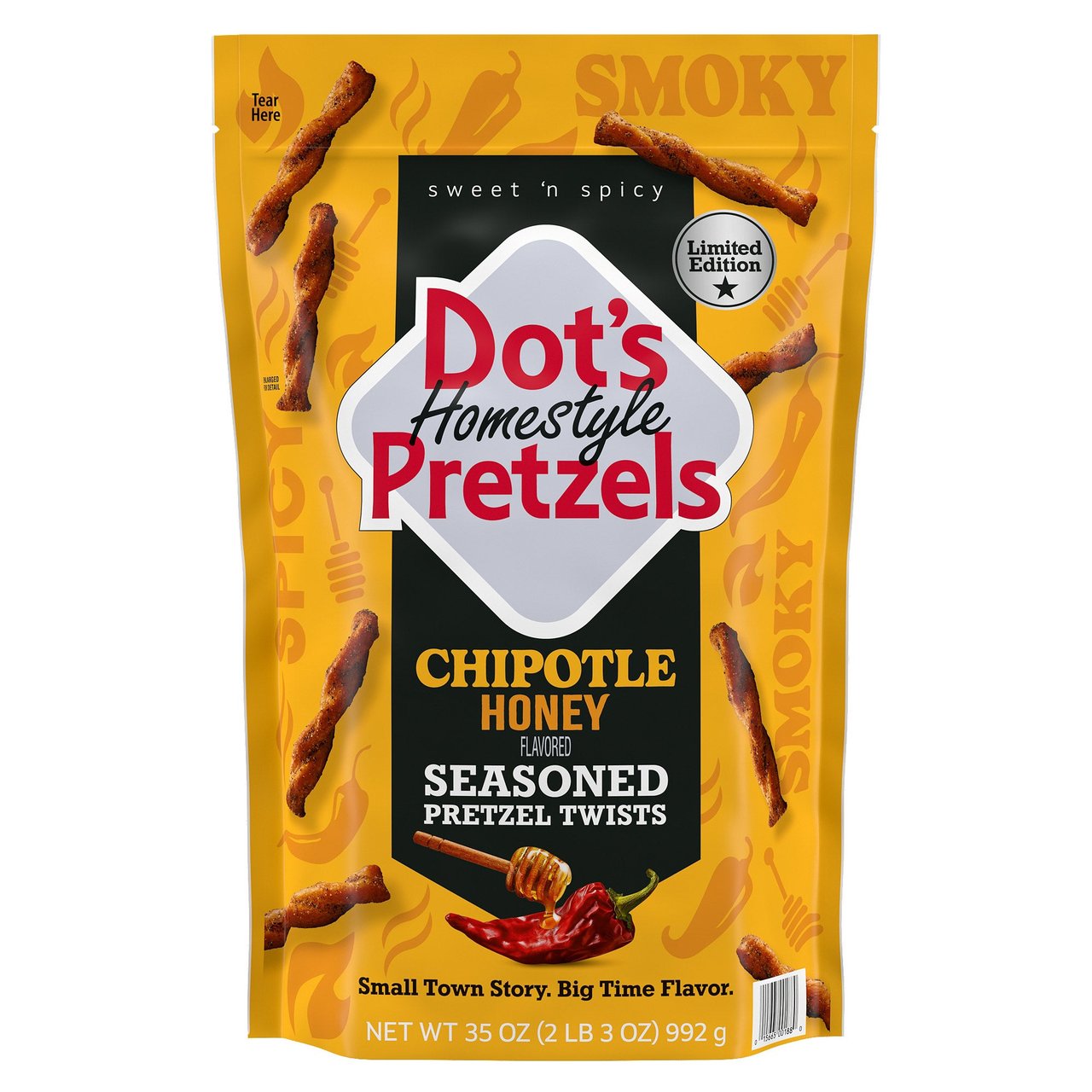 DOT'S PRETZELS CHIPOTLE HONEY 35OZ (2.19 LBS) - Image 1