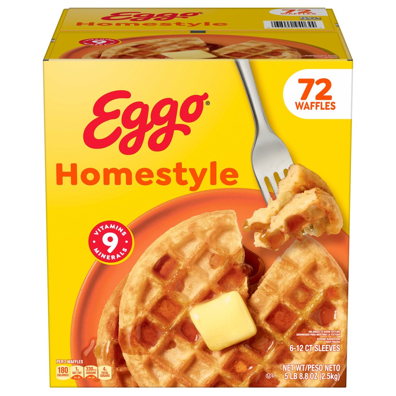 Kellogg's Homestyle Eggo Waffles 72/1.24 oz - Image 1