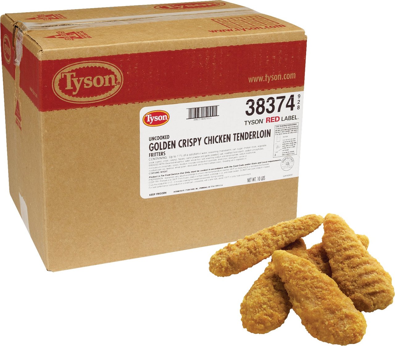 Tyson Breaded Chicken Tenders 10 lb - Image 1