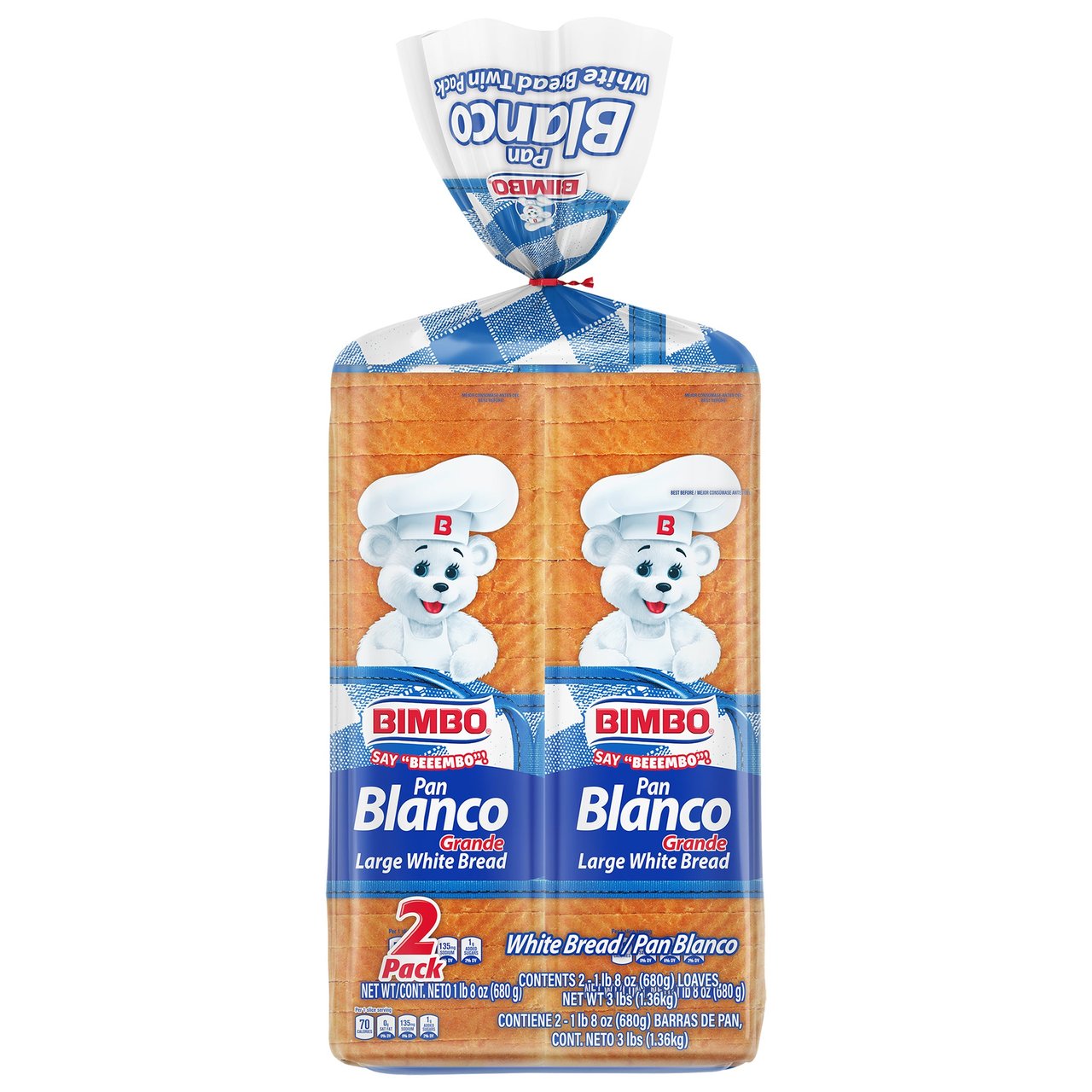 Bimbo Pan Blanco 2/24 oz - Image 1