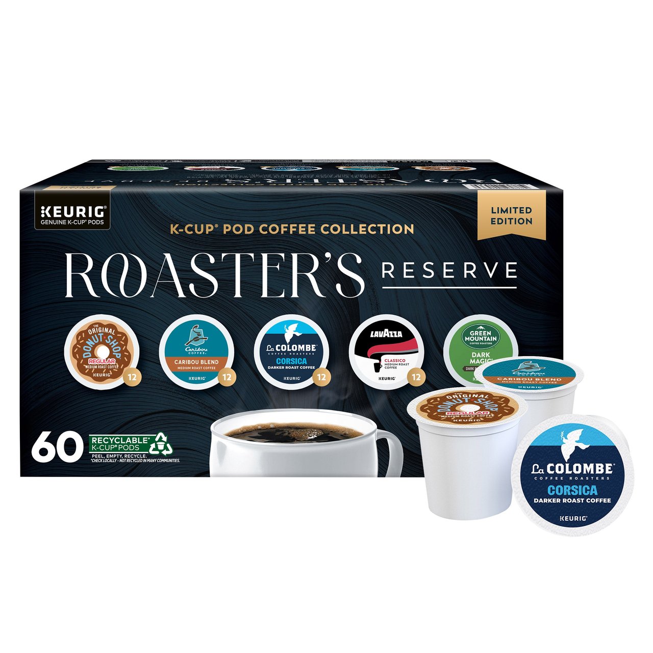 Roaster's Reserve K-Cup Pod Coffee Collection, 60-Count Variety Pack - Image 1