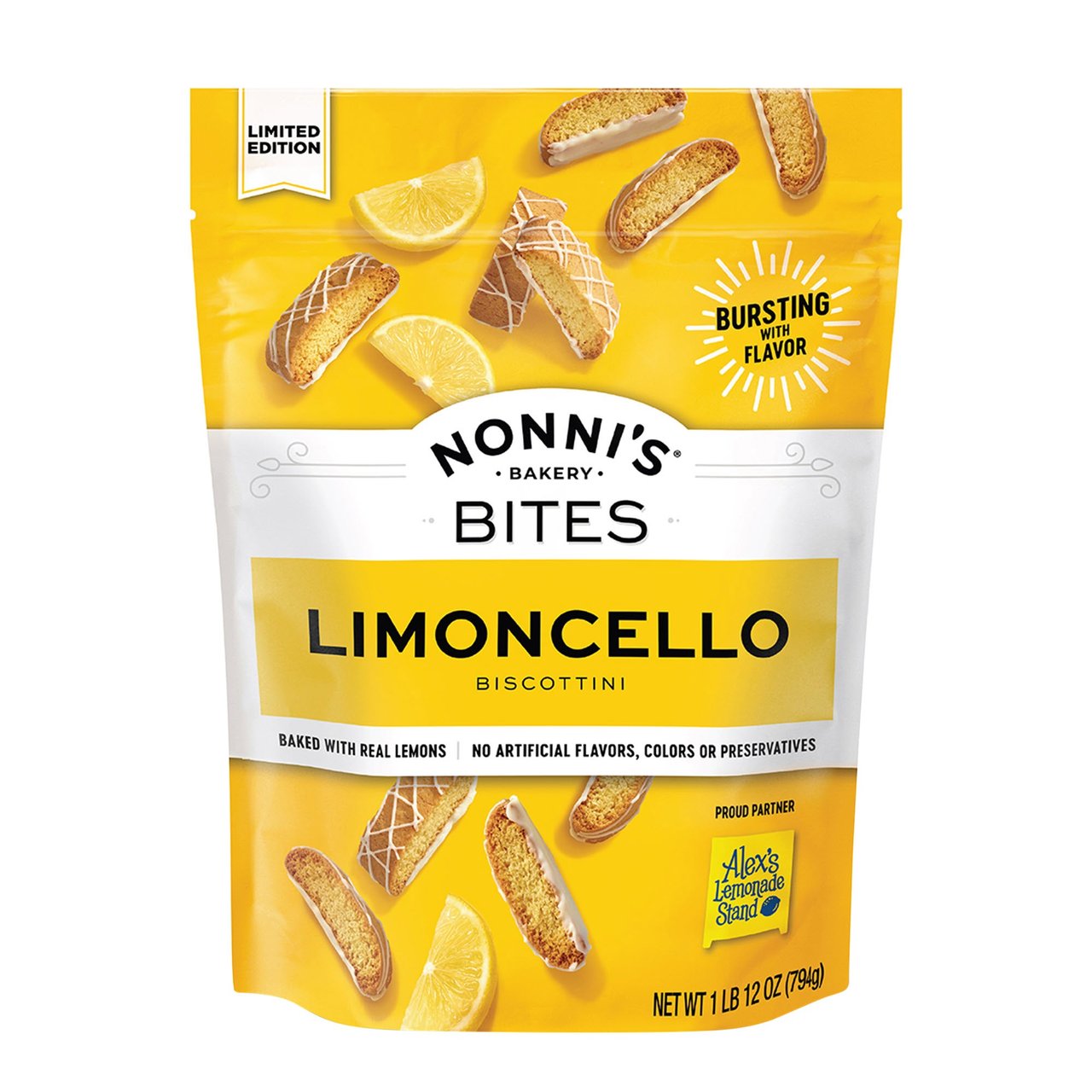 Nonni's Limoncello Biscotti Bites 28 oz - Image 1