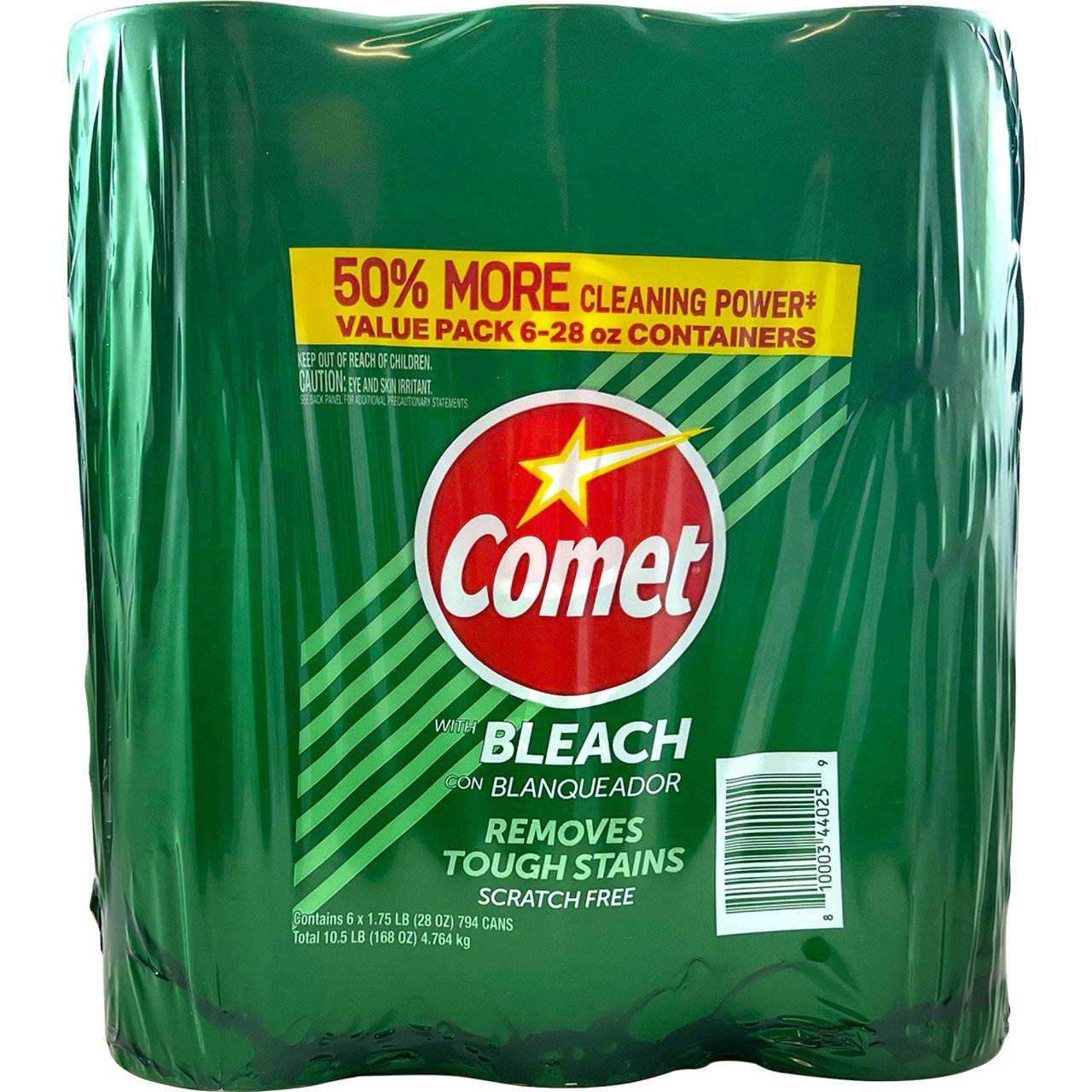 Comet Disinfectant Cleanser with Bleach, 28 oz, 6-Count - Image 1