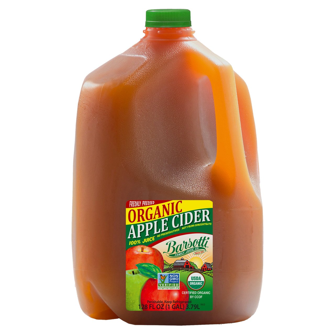 Organic Barsotti Apple Cider One Gallon - Image 1