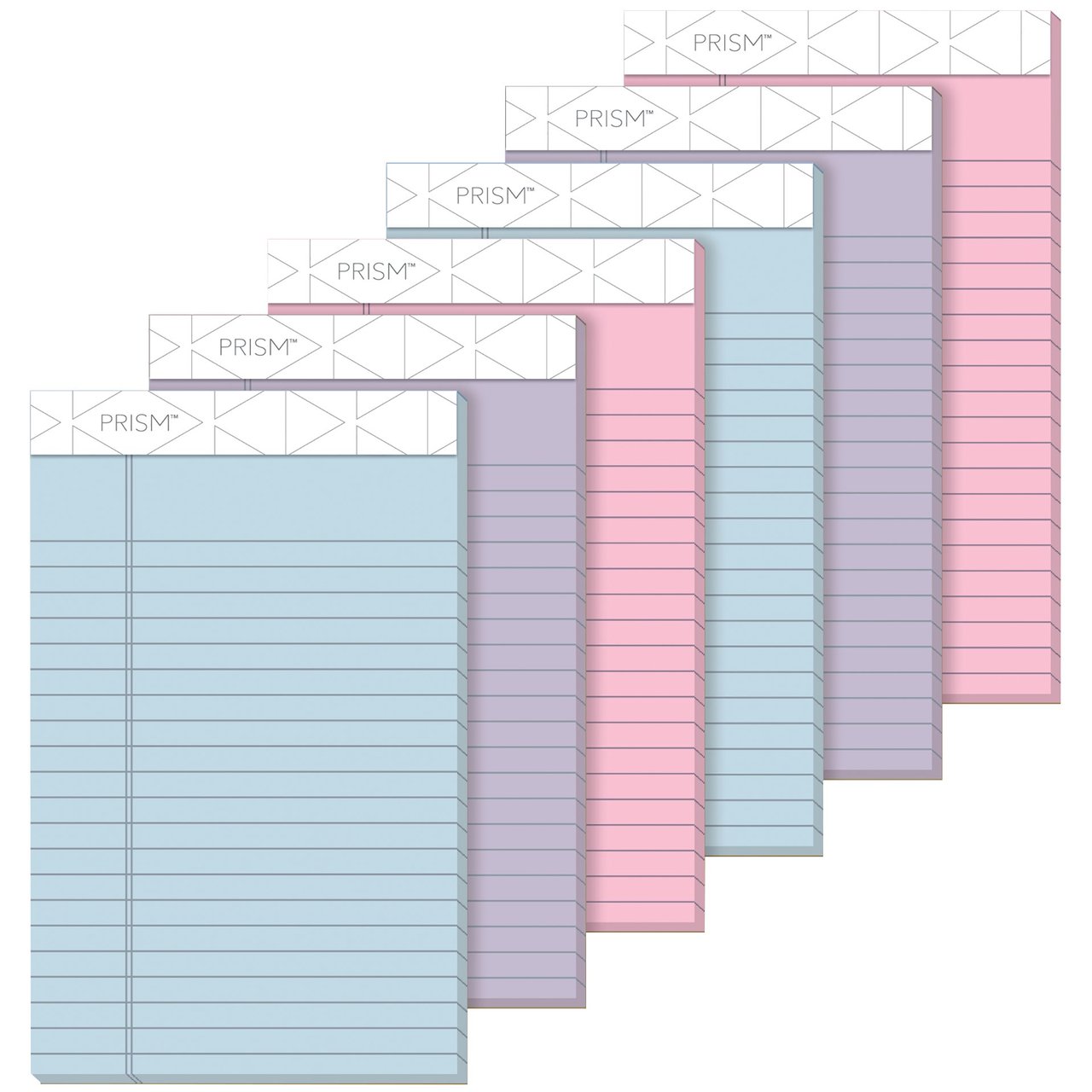 TOPS Prism Plus Colored Junior Legal Pads, 5" x 8", 6-Pack - Image 1