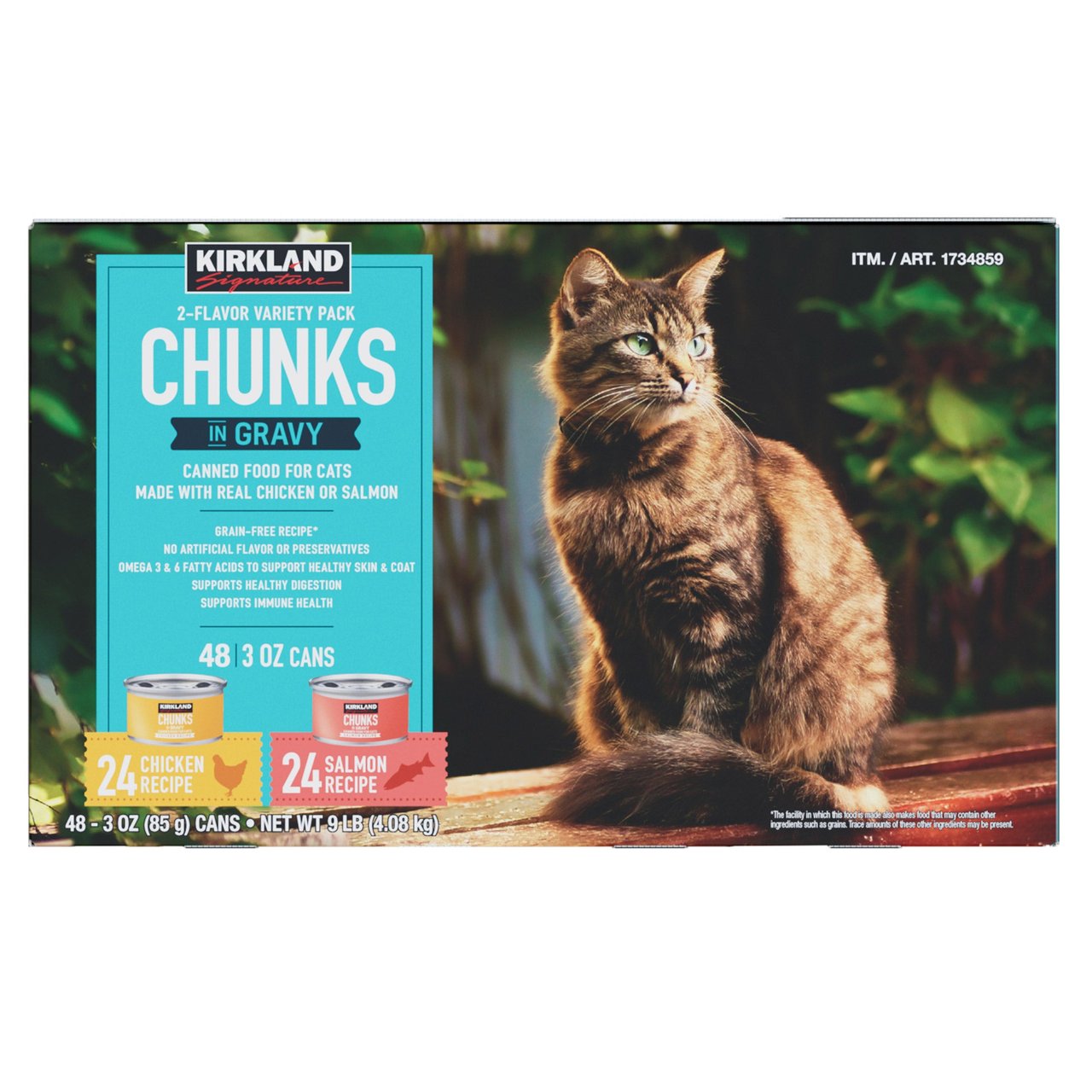 Kirkland Signature Wet Cat Food Chunks, 48/3 oz (9 lbs) - Image 1