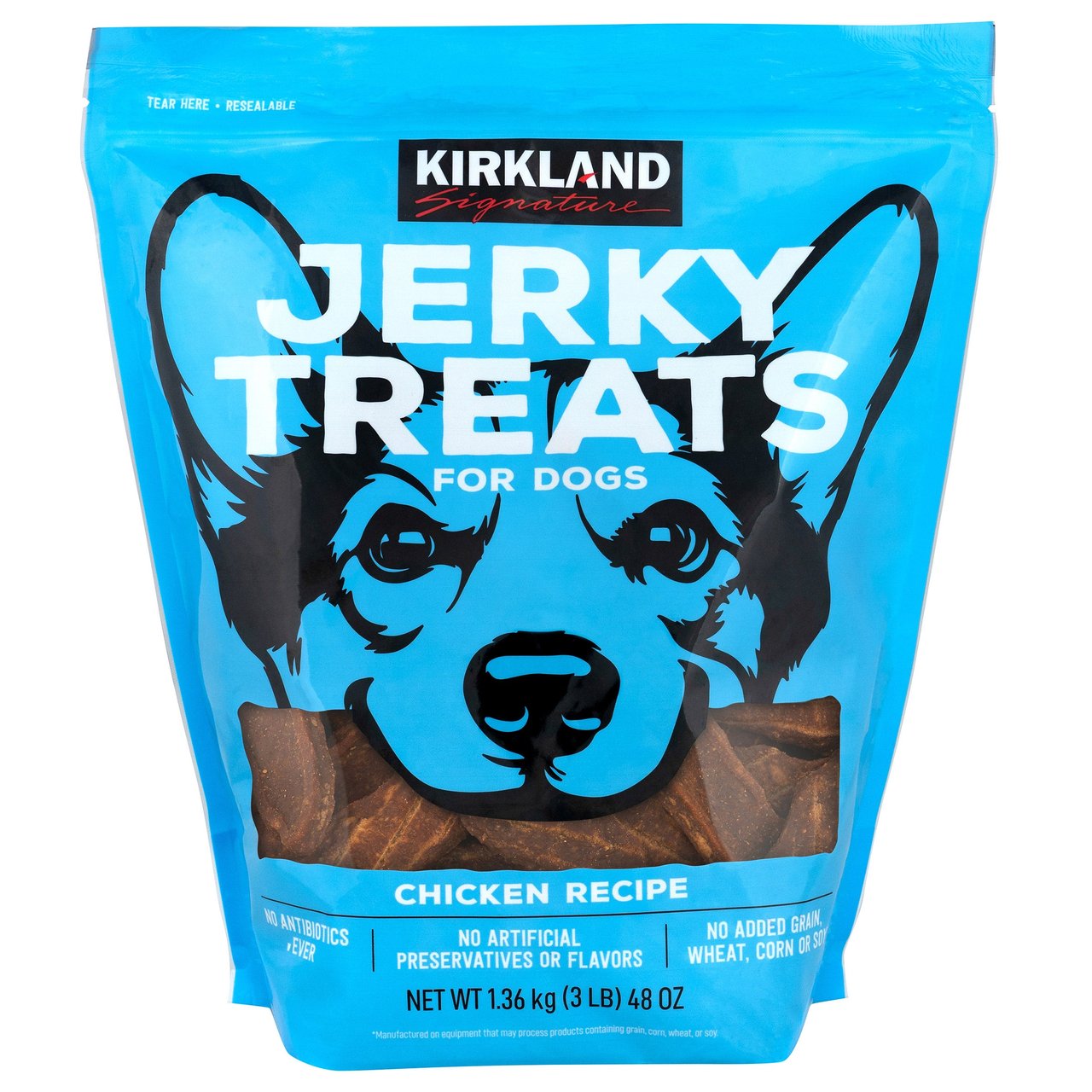 Kirkland Signature Chicken Jerky Treats for Dogs, 48 oz