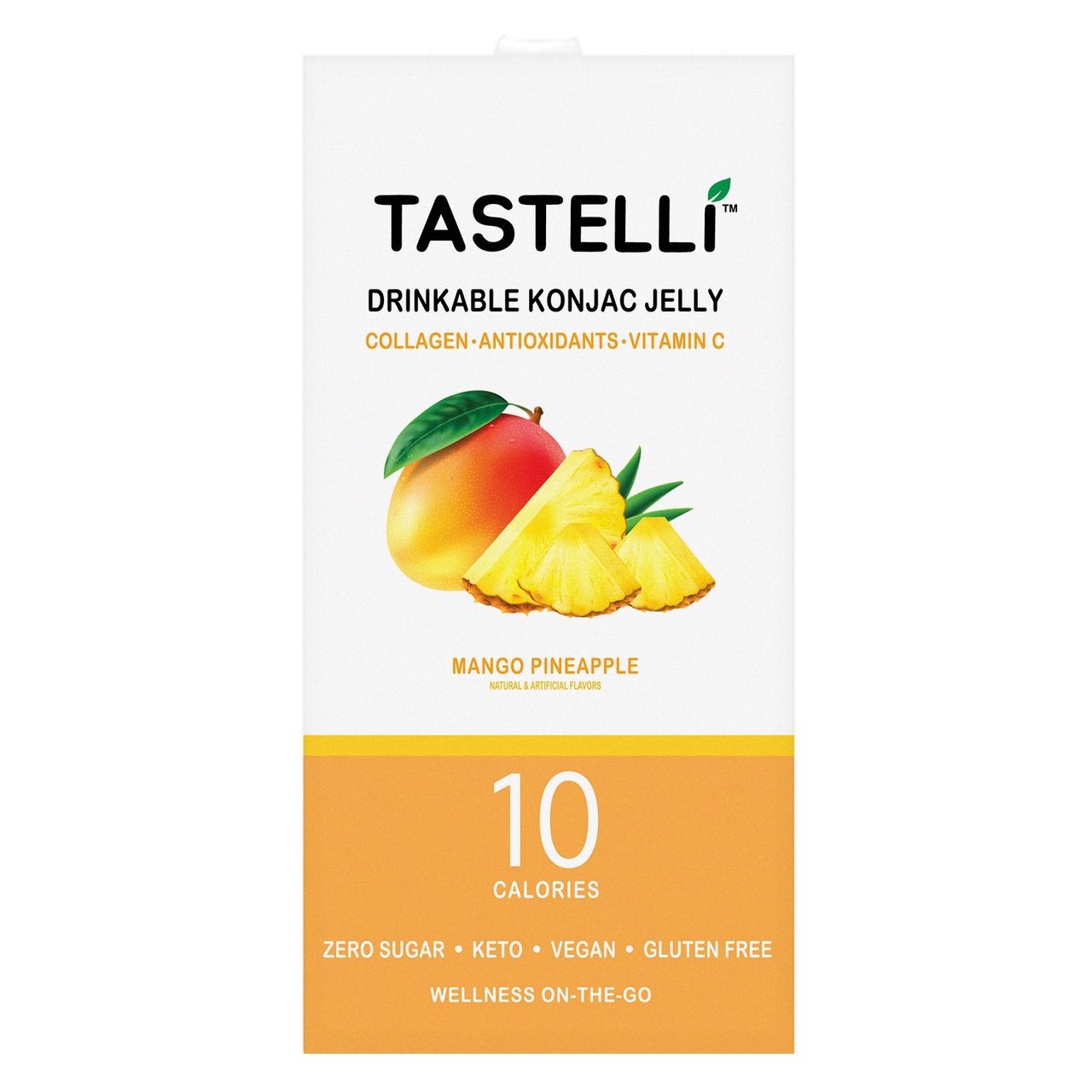 Tastelli Konjac Jelly Mango Pineapple 10 Pack 5.07 Ounces Each - Image 1