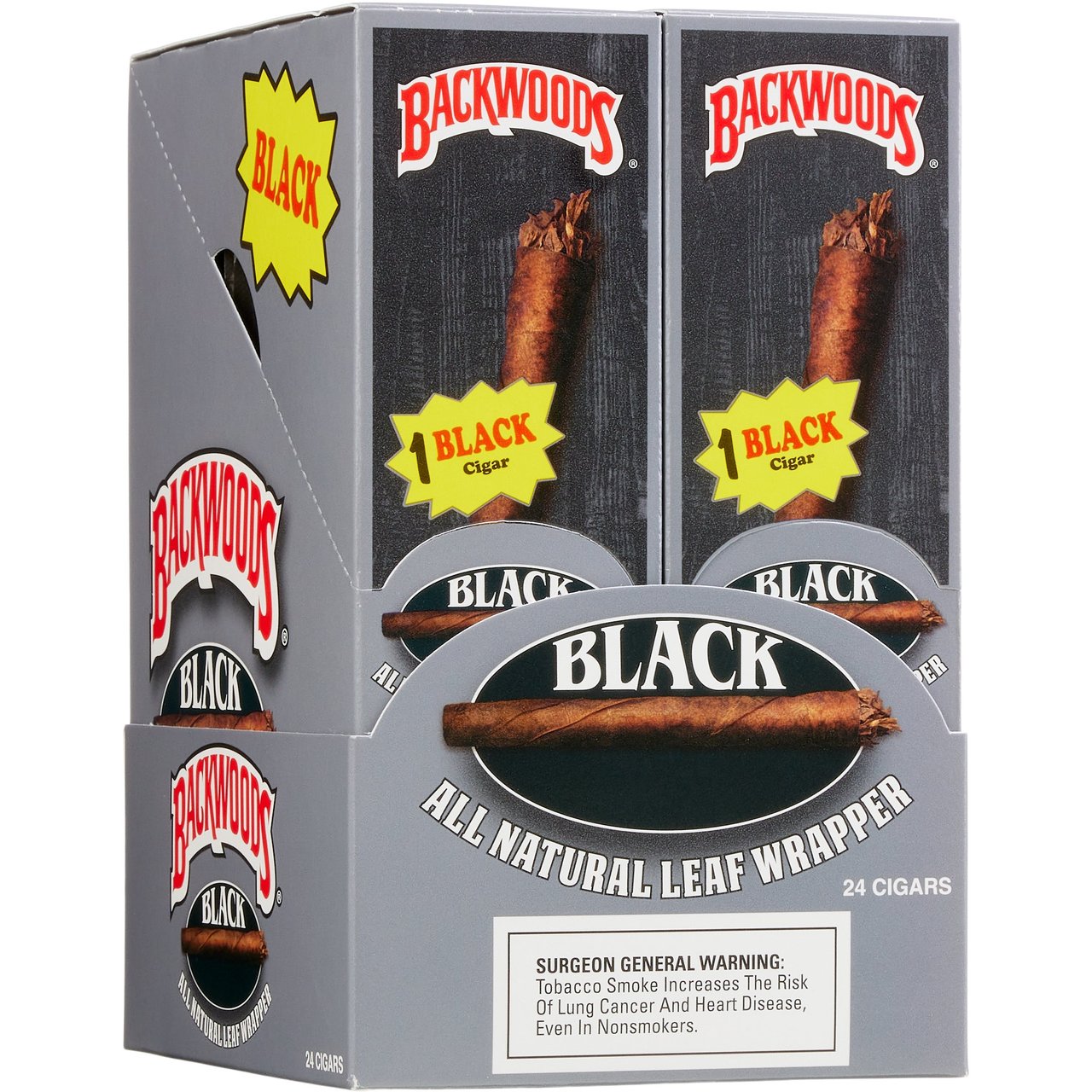 Backwoods Black Cigarillos 24CT Single Upright