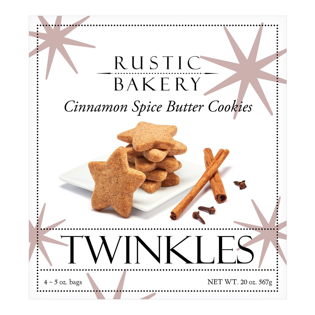 Rustic Bakery Cinnamon Spice Twinkles Cookies, 4 x 5 oz - Image 1