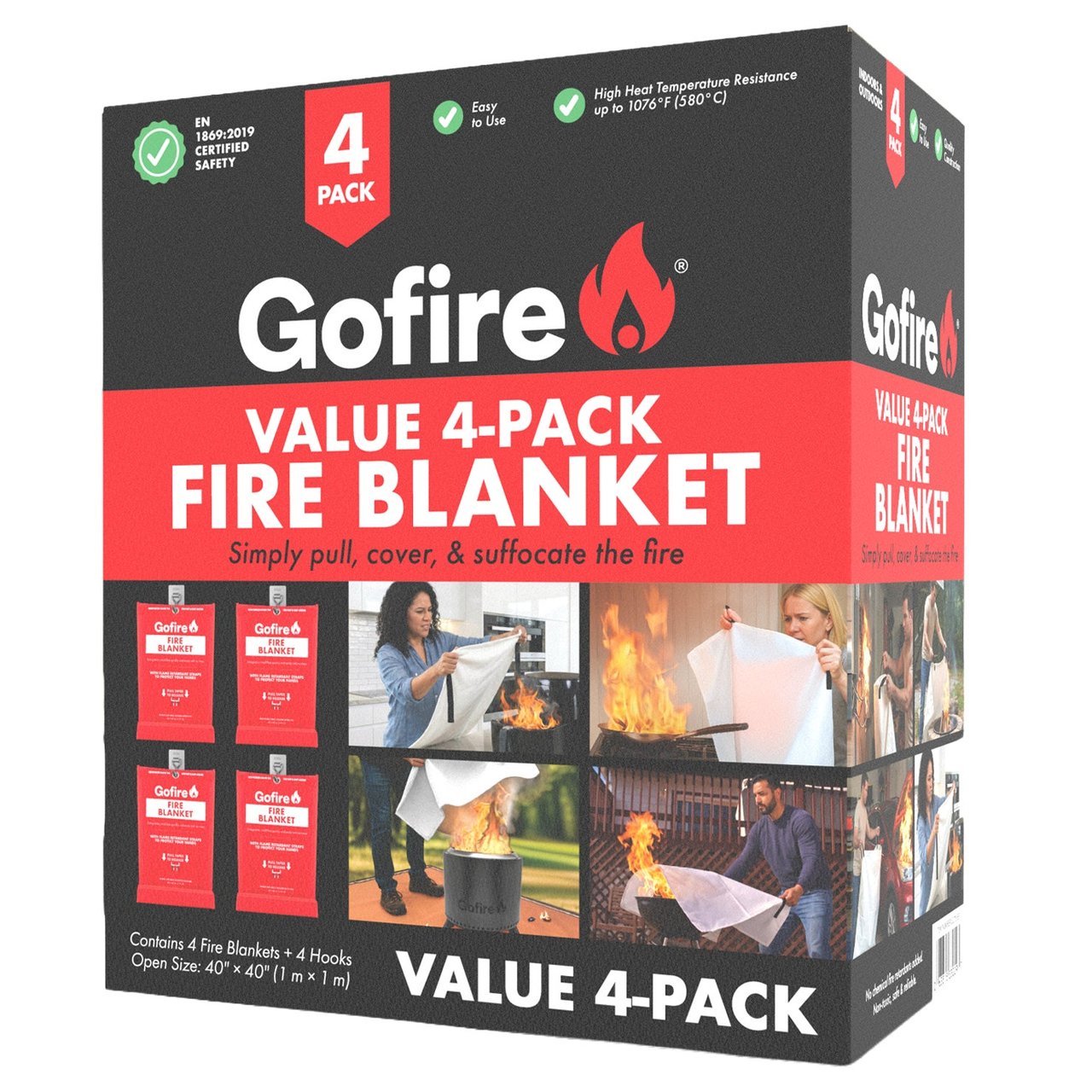 GOFIRE FIRE BLANKET 4PK - Image 1