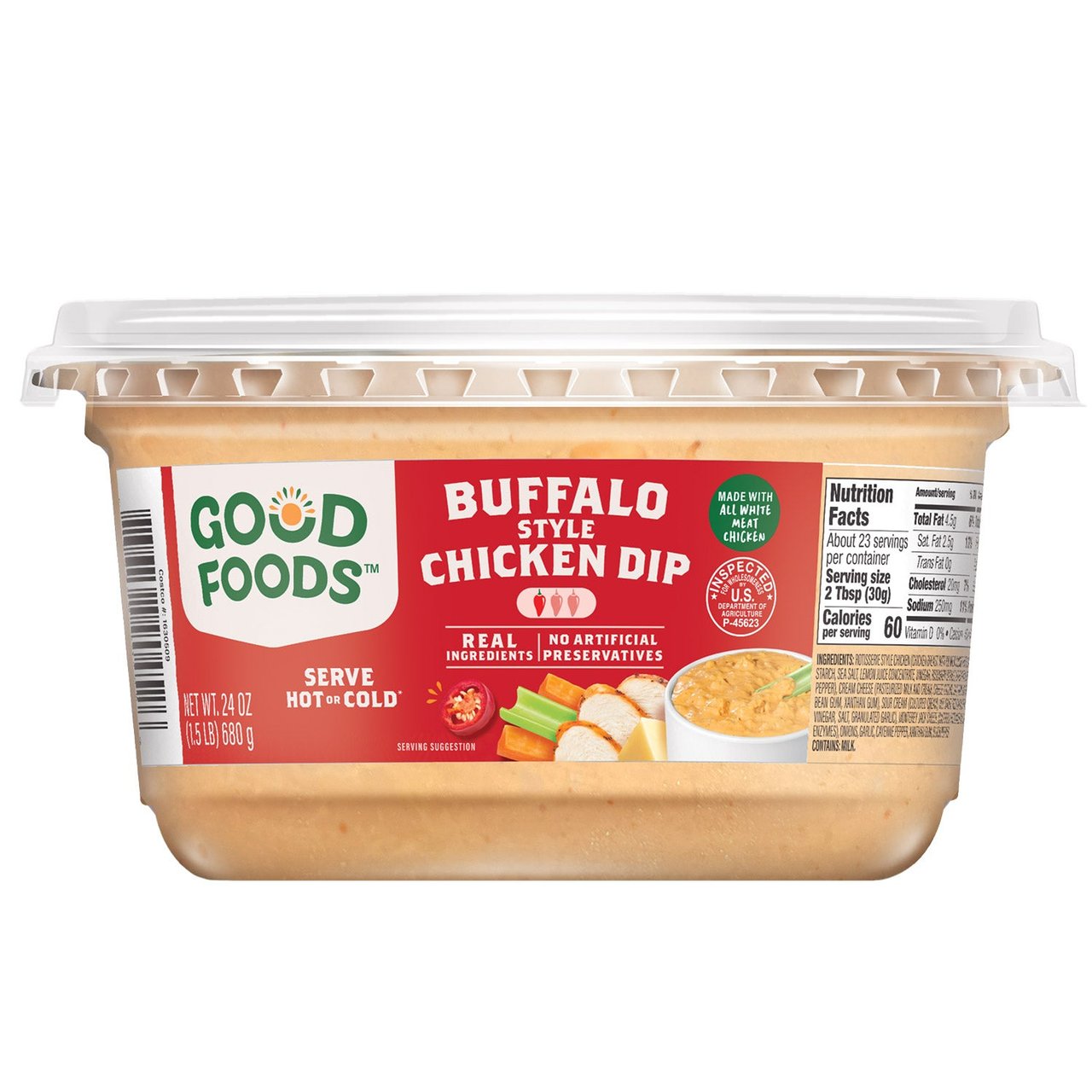 Good Foods Buffalo Style Chicken Dip 24 Ounce Container - Image 1