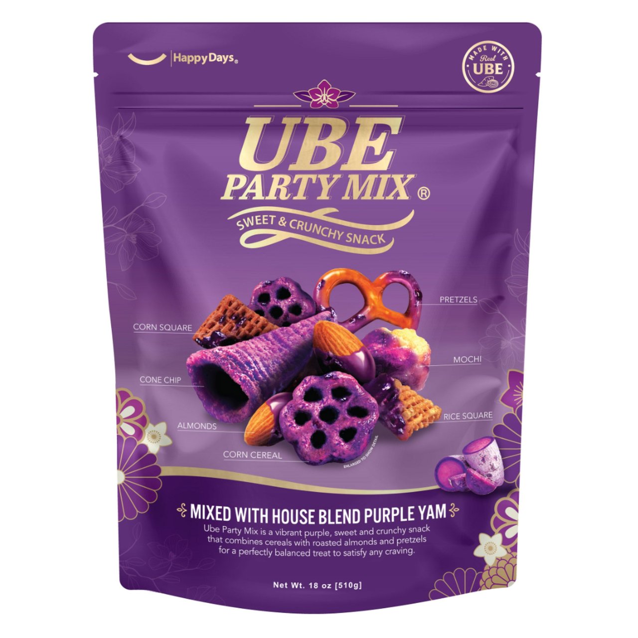 180 Snacks Ube Party Mix 18 Ounces - Image 1