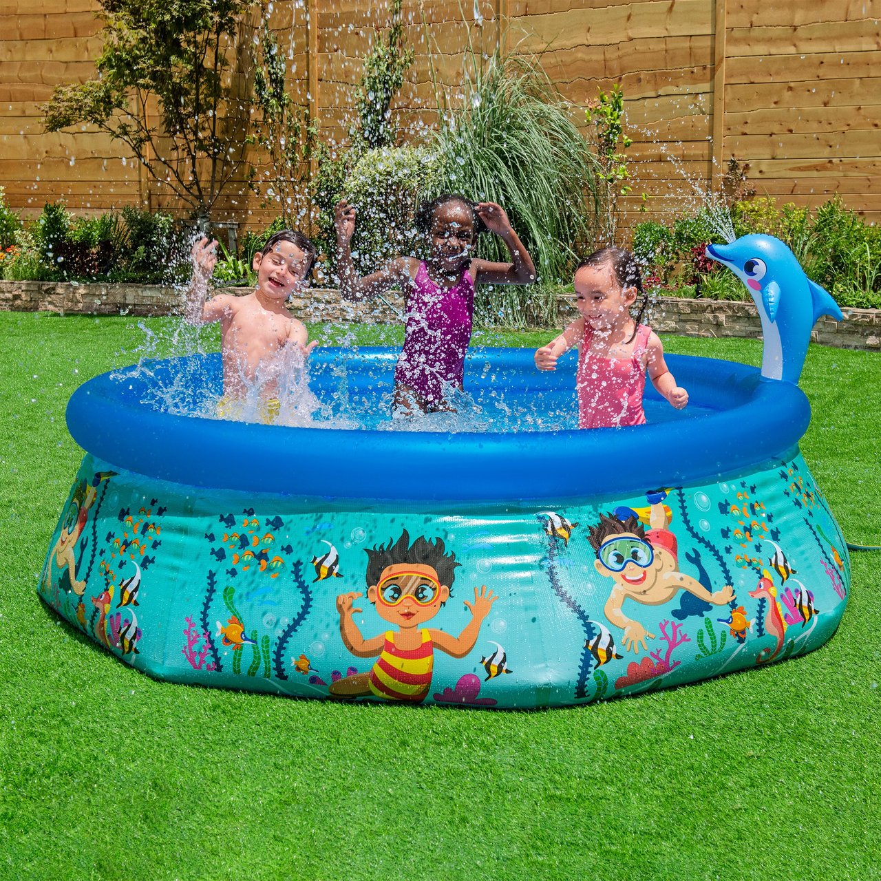 Bestway H2OGO! Dolphin Spray Pool - Image 1