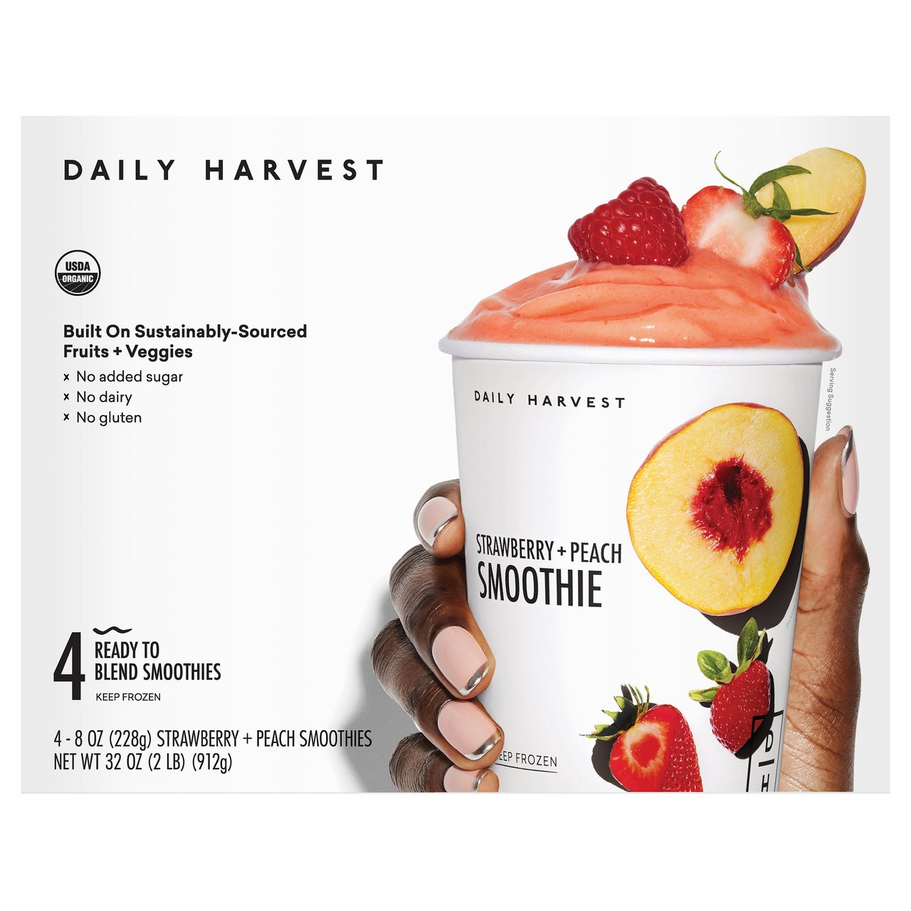 Daily Harvest Strawberry + Peach Cup 4/8 Ounce Cups