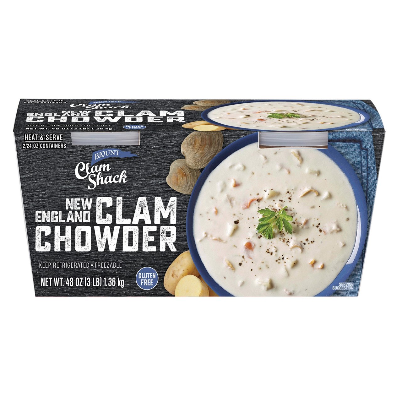 Clam Shack New England Clam Chowder 2/24 oz - Image 1