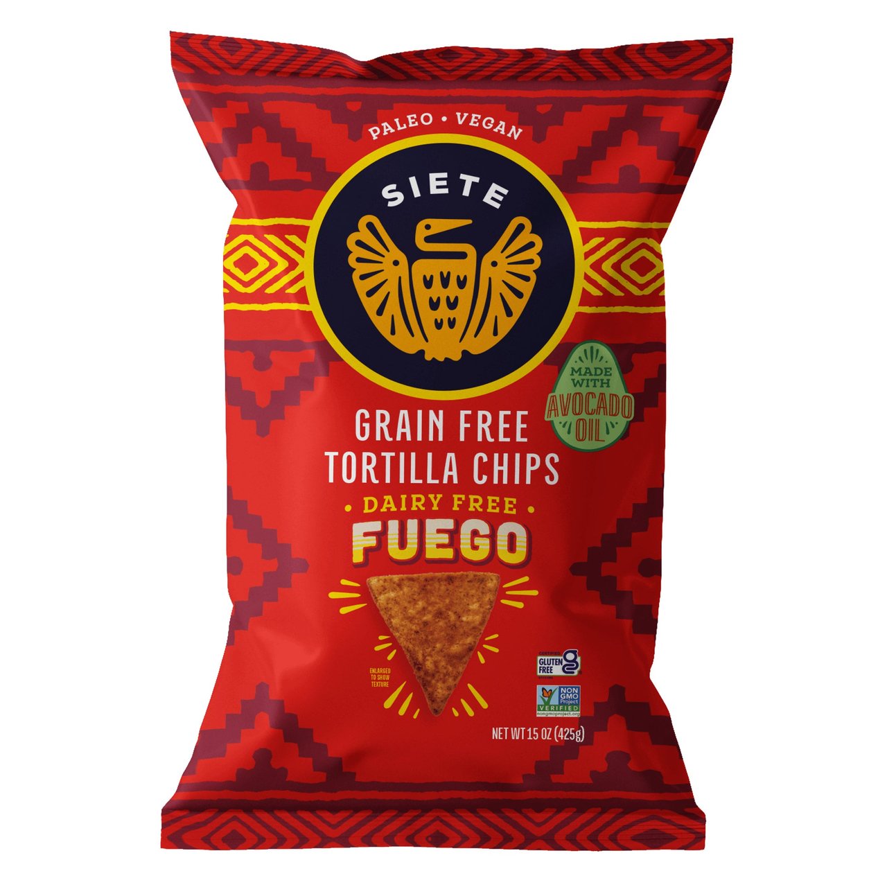 Siete Grain Free Fuego Tortilla Chips, 15 oz - Image 1