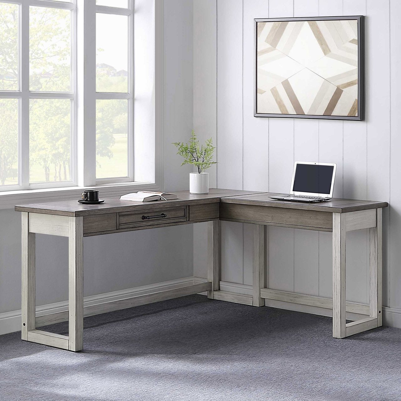 Bayside Furnishings Evelyn Mae Corner Desk - Image 1