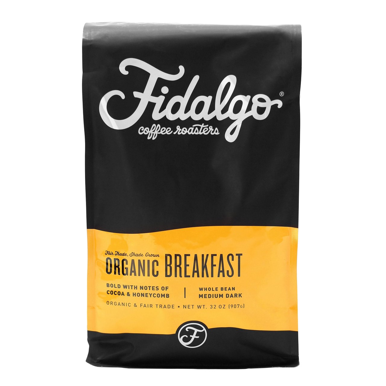 Fidalgo Bay Coffee Organic Breakfast Blend Whole Bean Coffee, 2 lbs - Image 1