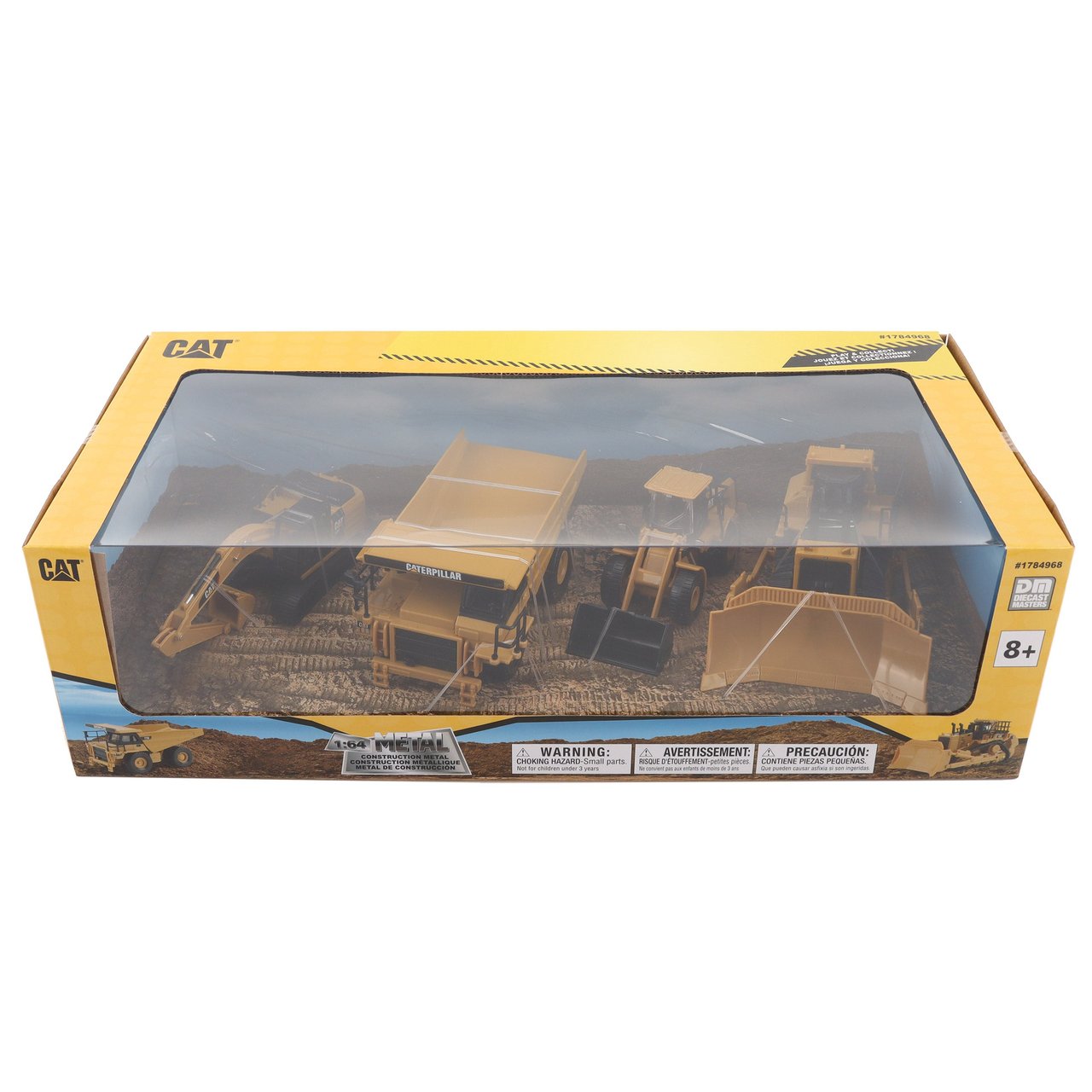 1:64 CAT Diecast 4 Pack Assortment - Image 1